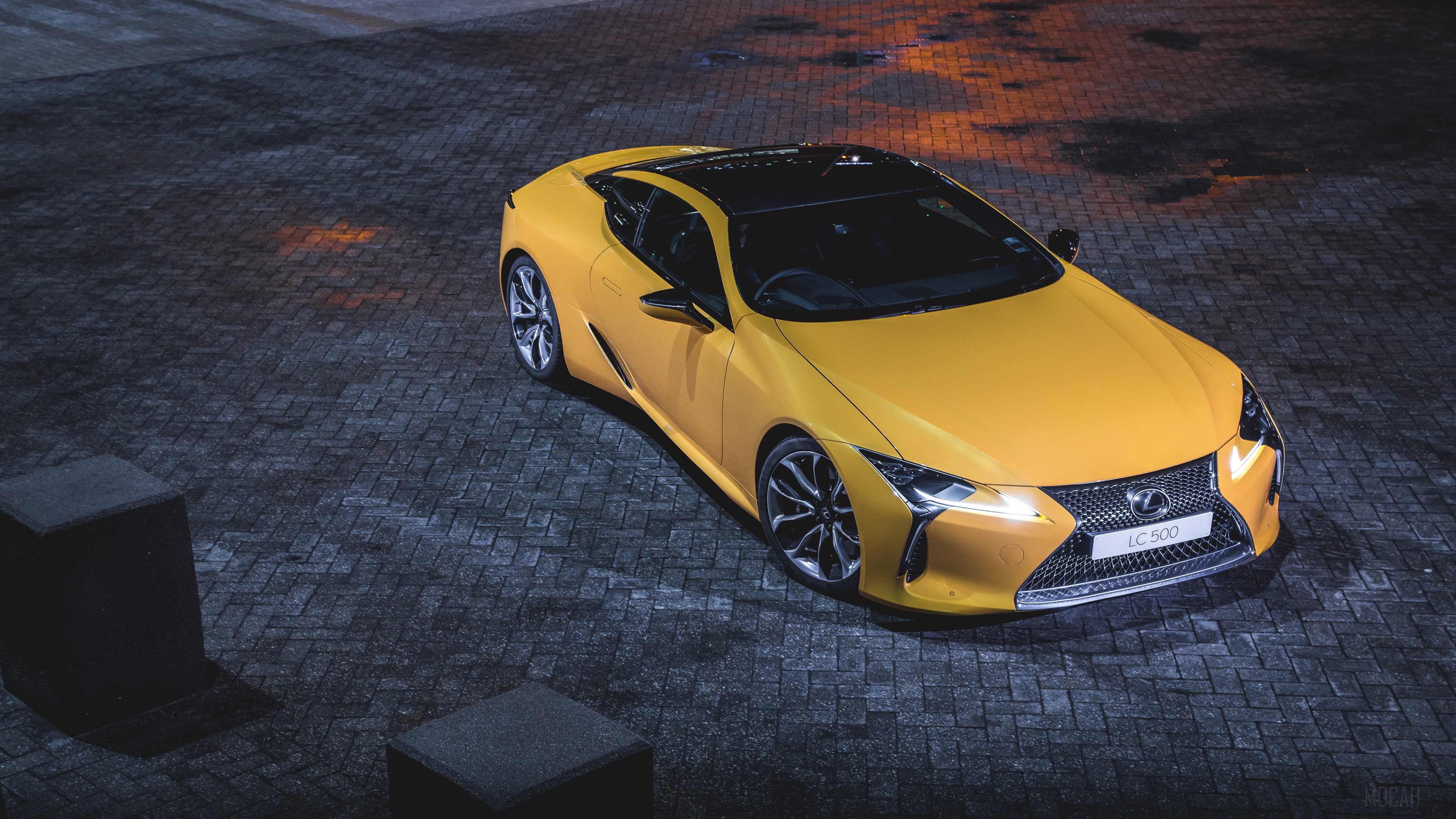 Yellow 2018 Lexus LC 500 4K HD Wallpaper
