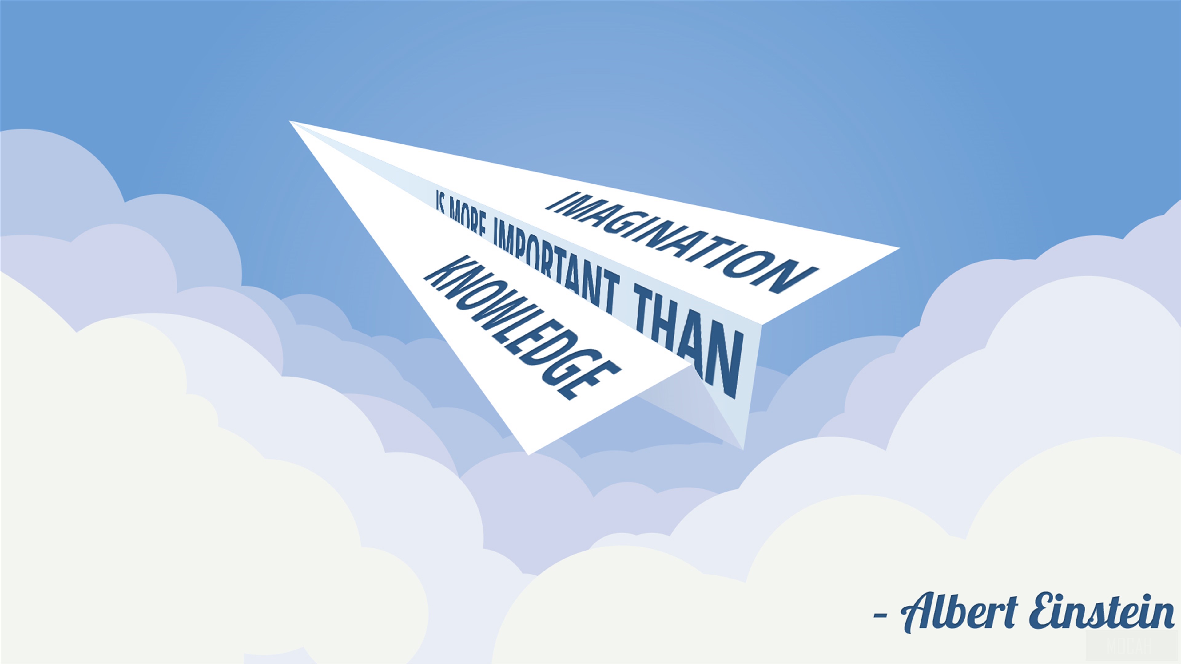 Albert Einstein Quote: Imagination is More Important Than Knowledge HD Wallpaper