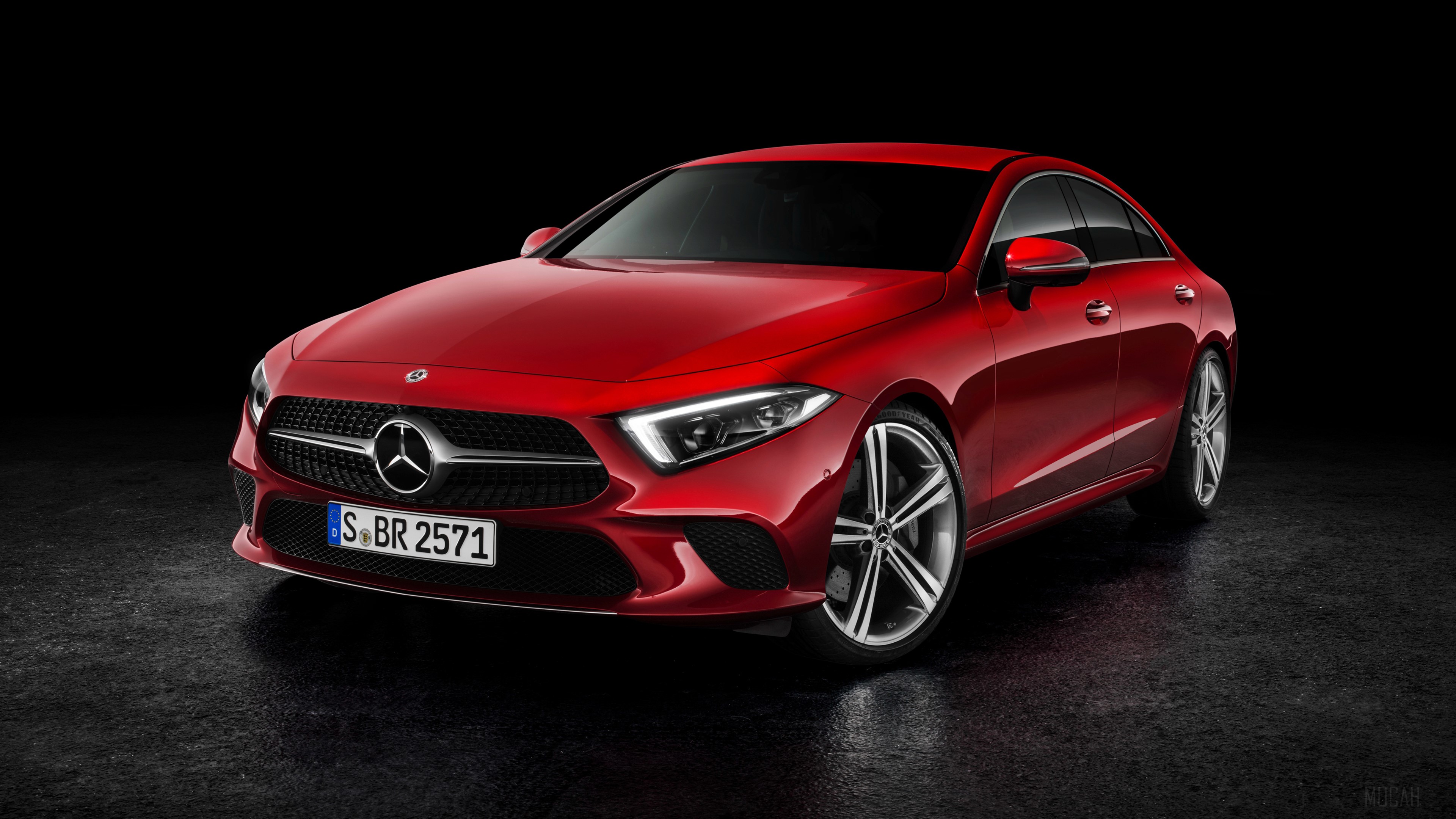 Red Mercedes Benz CLS 450 4K HD Wallpaper