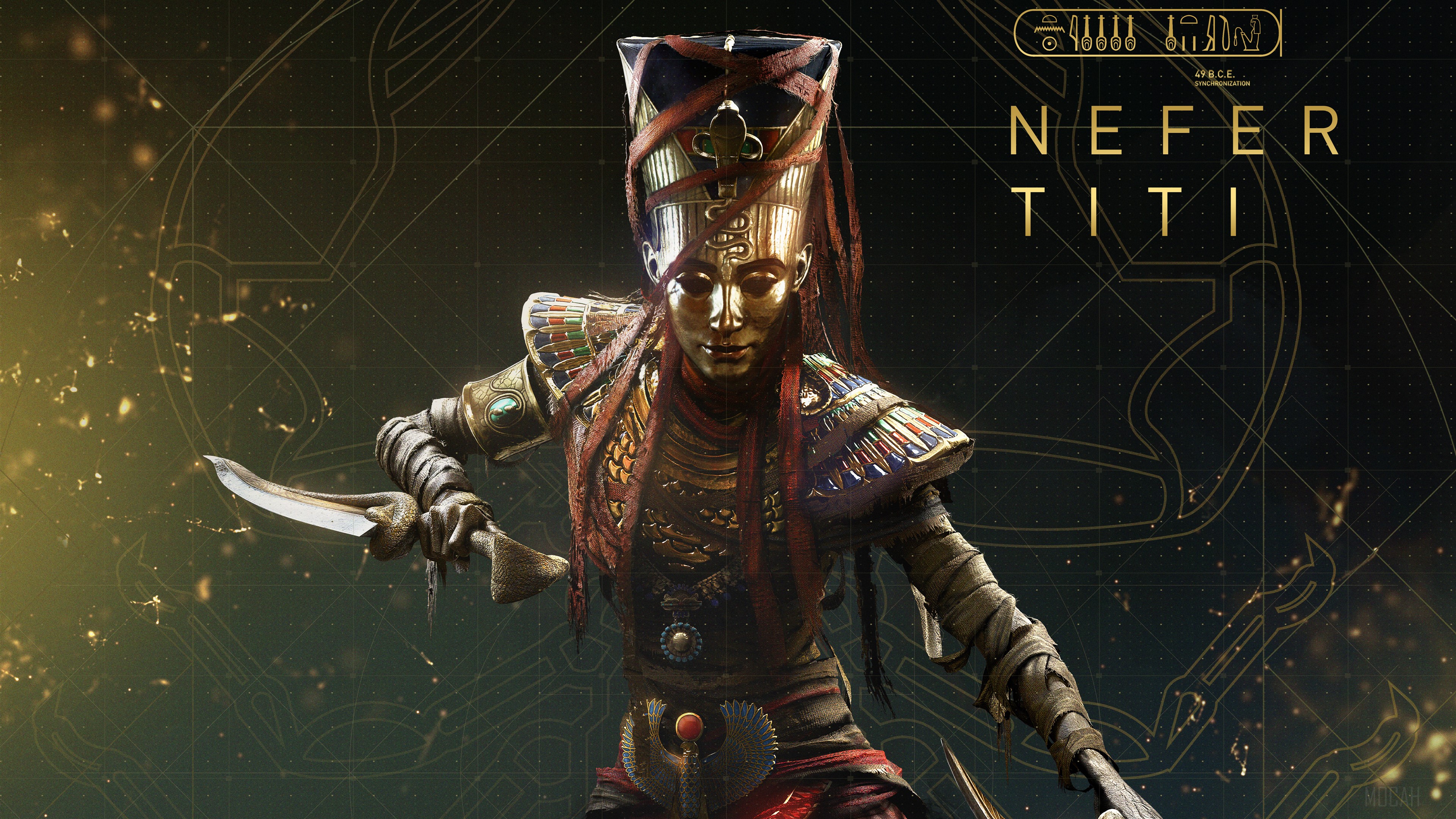 Nefertiti from Assassin's Creed Origins 4K HD Wallpaper