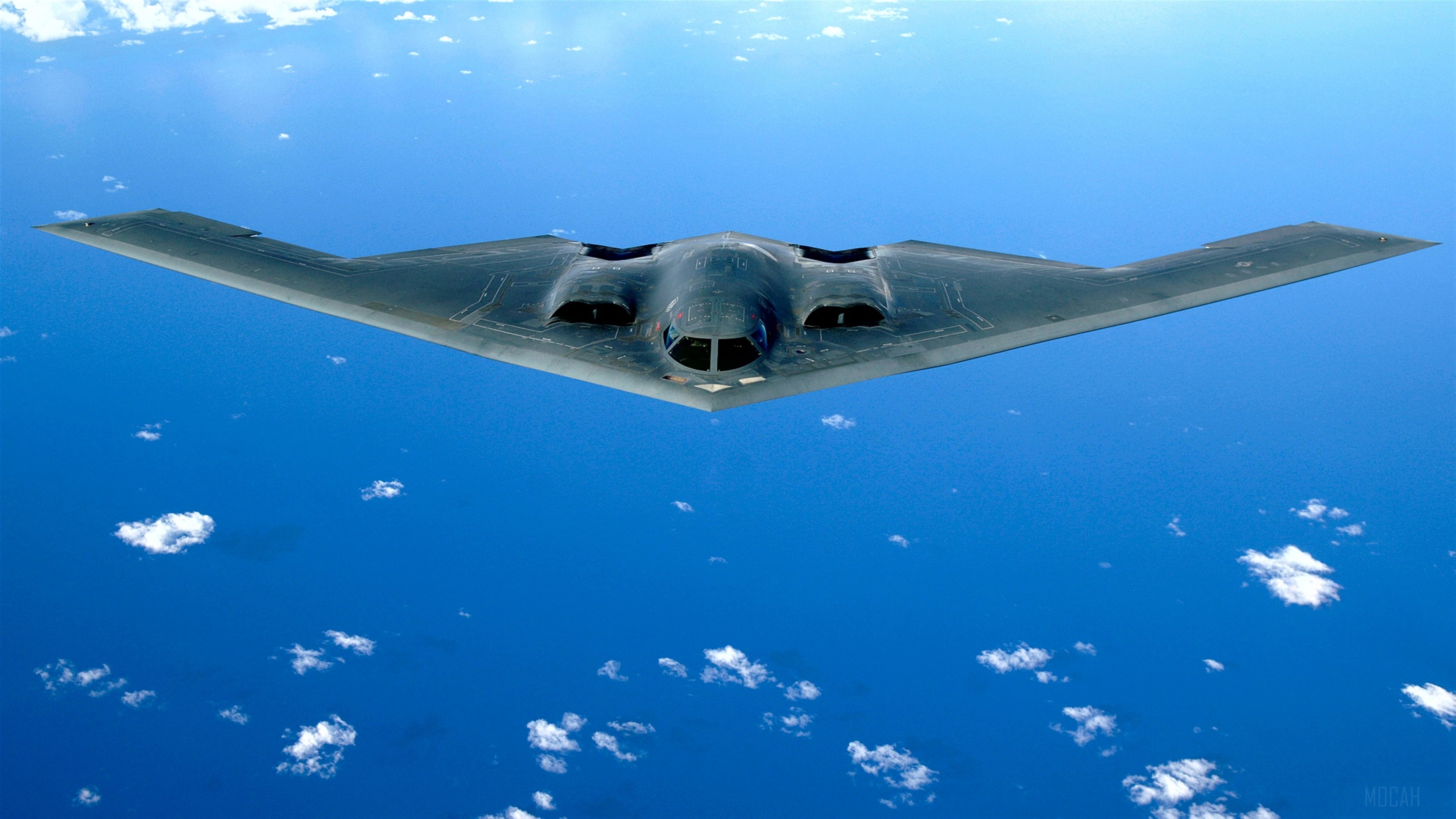 B-2 Spirit Stealth Bomber in flight HD Wallpaper