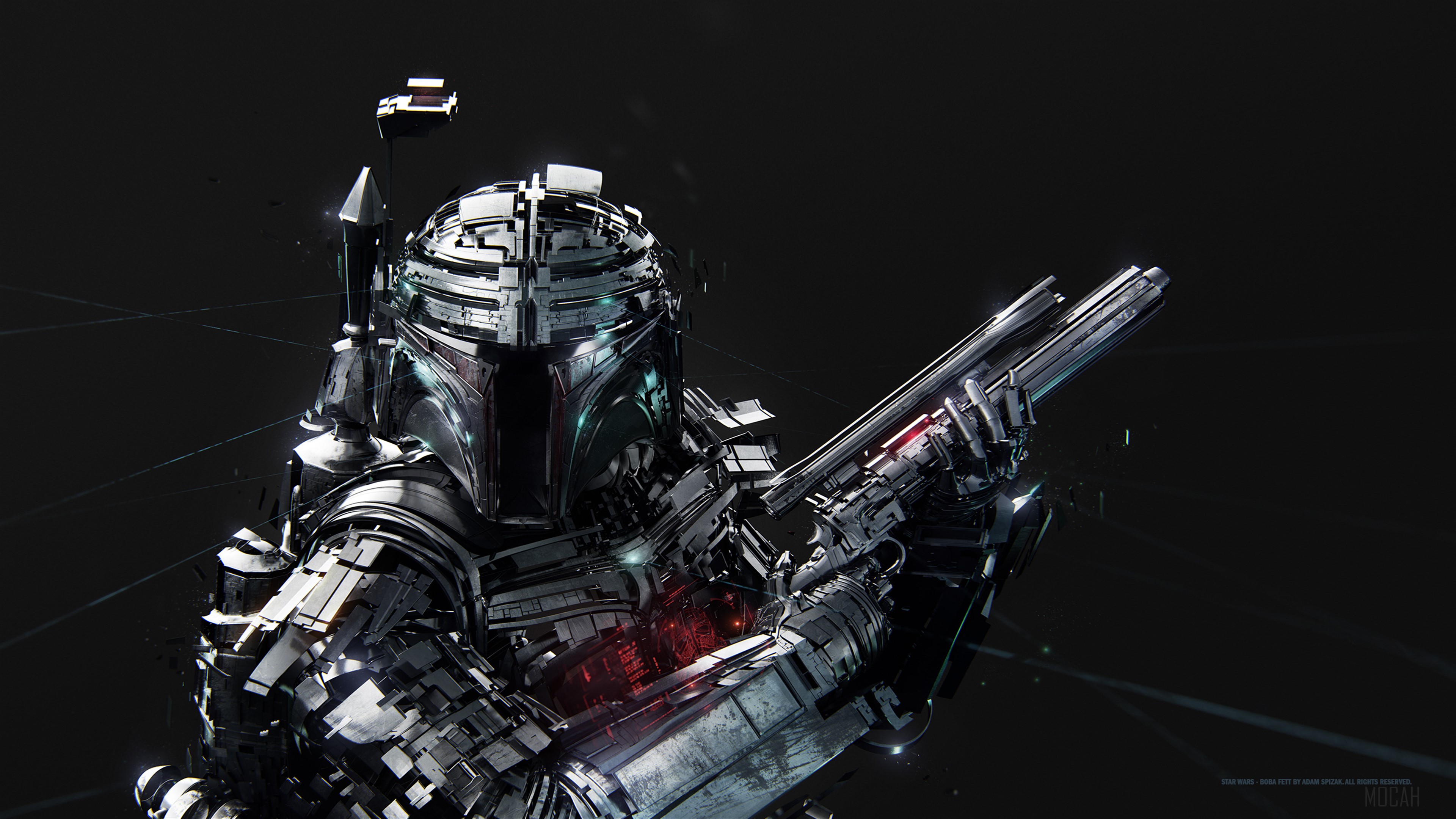 Boba Fett from Star Wars Artwork 4K HD Wallpaper