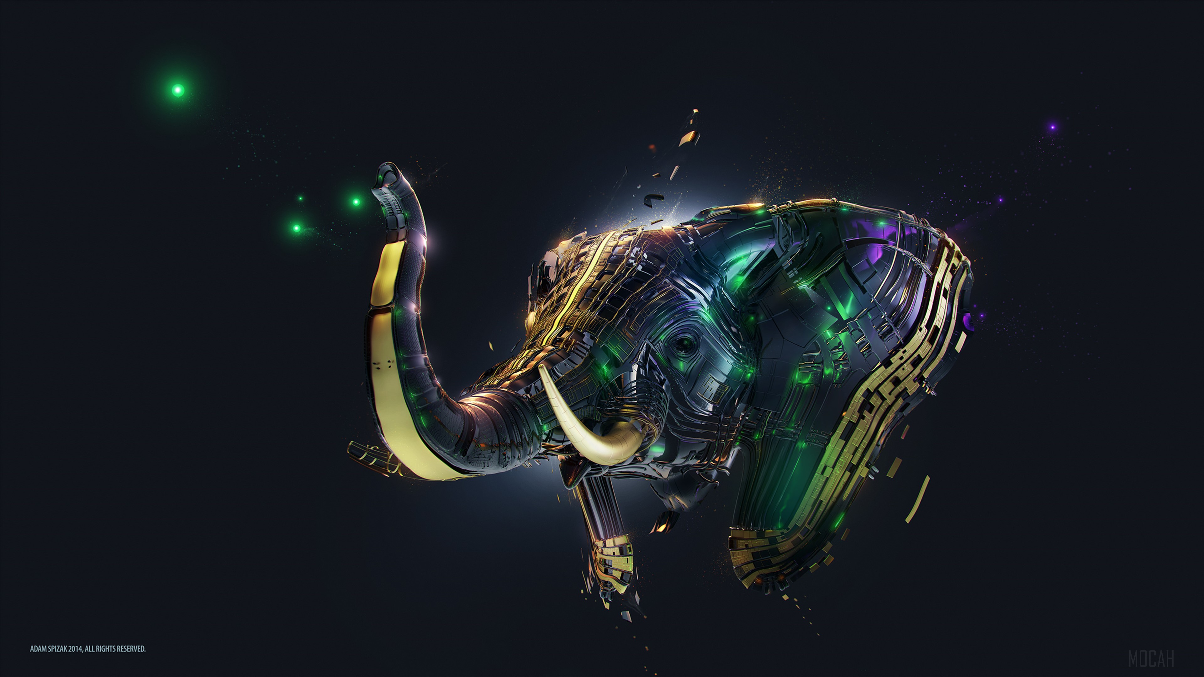 Mechanical Elephant Artwork 4K HD Wallpaper