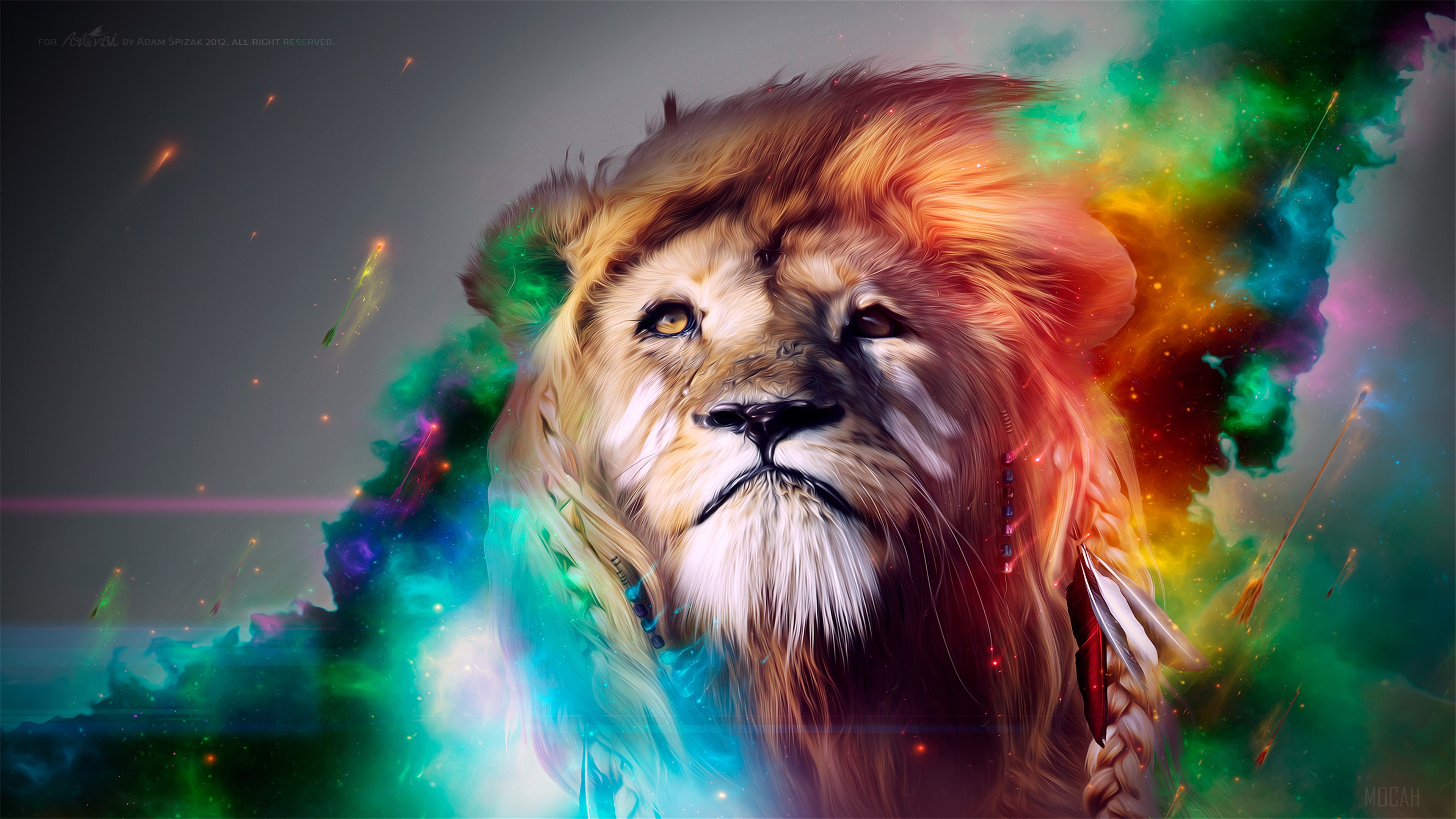 Lion CGI Artwork HD Wallpaper