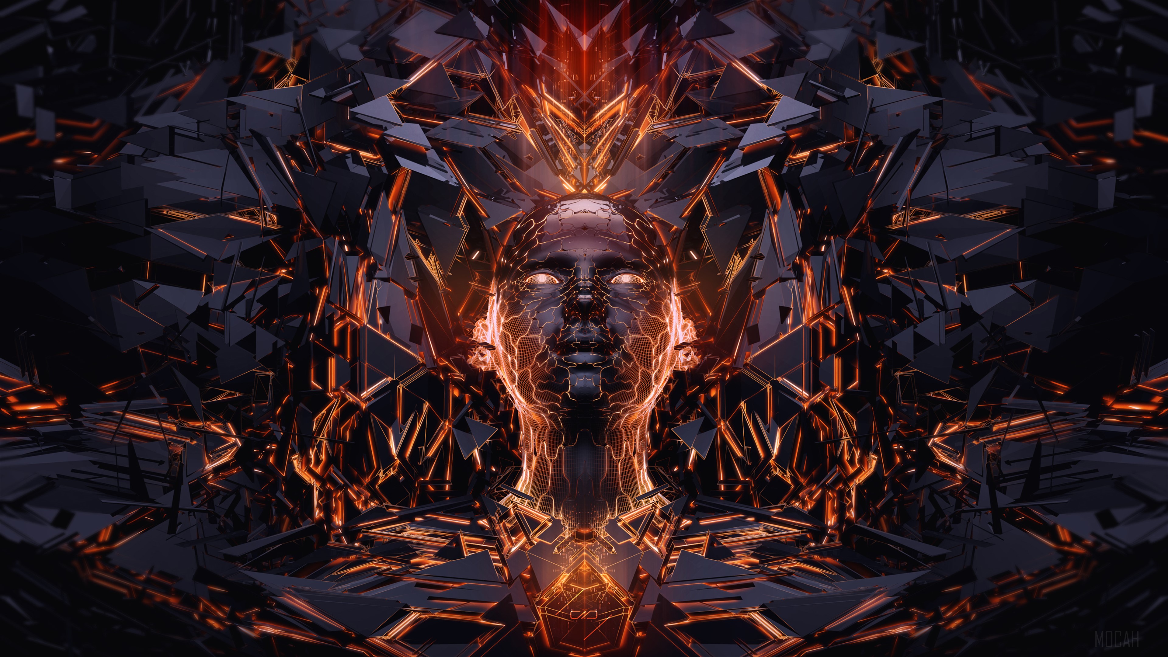 3D Digital Face HD Wallpaper