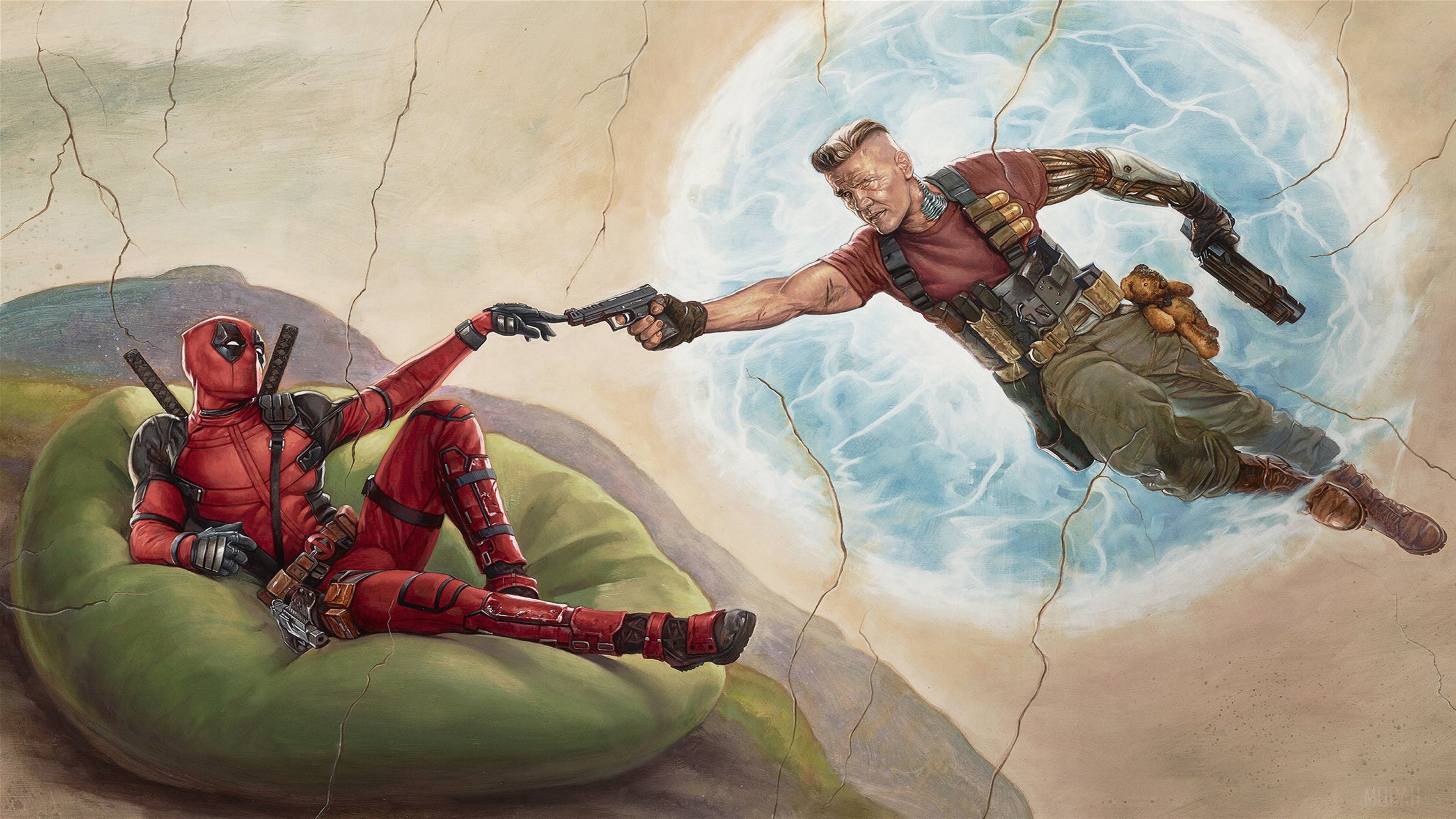 Deadpool and Cable from Deadpool 2 4K HD Wallpaper