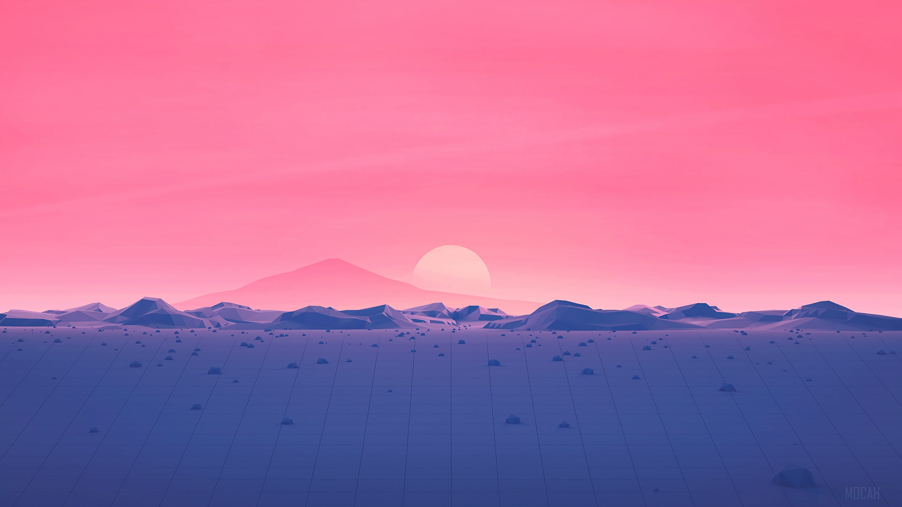 Minimalist Sunset Horizon 4K HD Wallpaper
