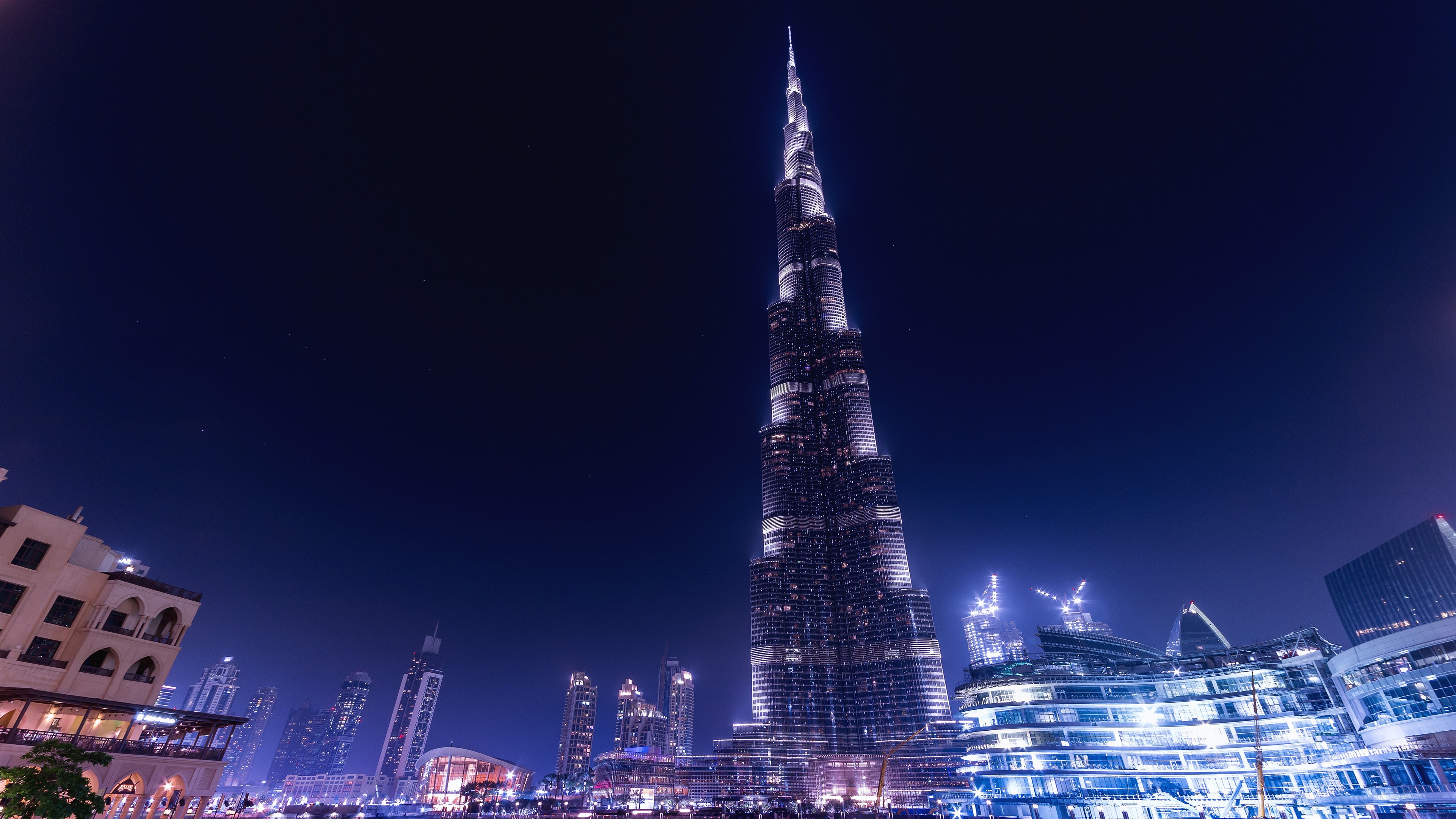 Burj Khalifa Dubai at night 4K HD Wallpaper