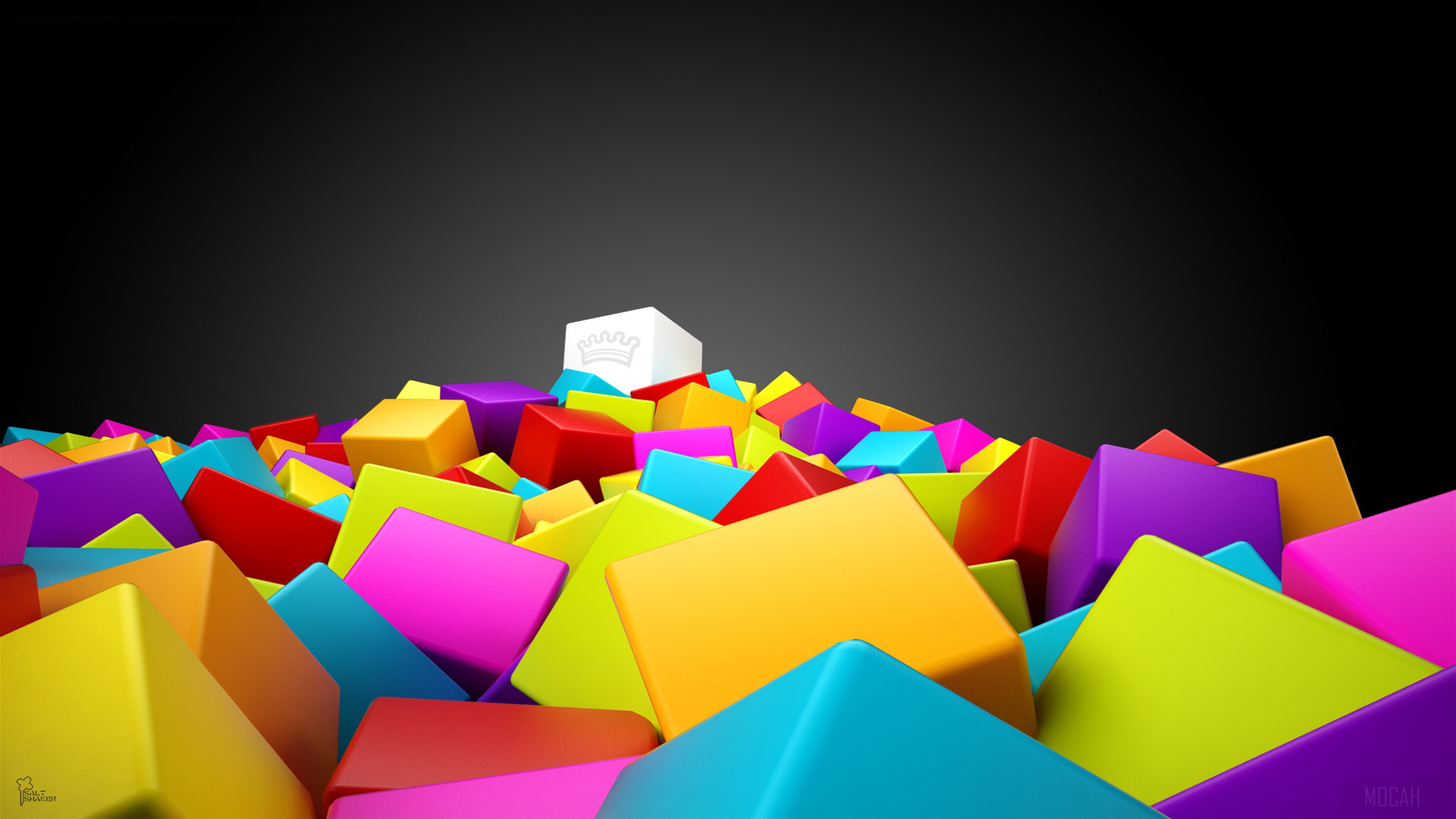 Colorful 3D Cubes Pile 4K HD Wallpaper