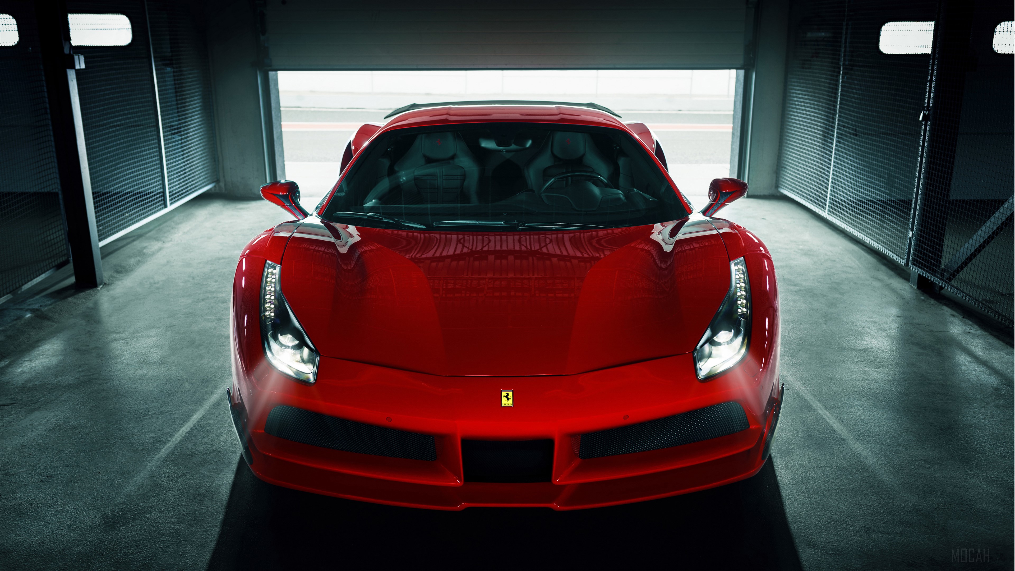 Red Ferrari 488 GTB Novitec N Largo 4k HD Wallpaper