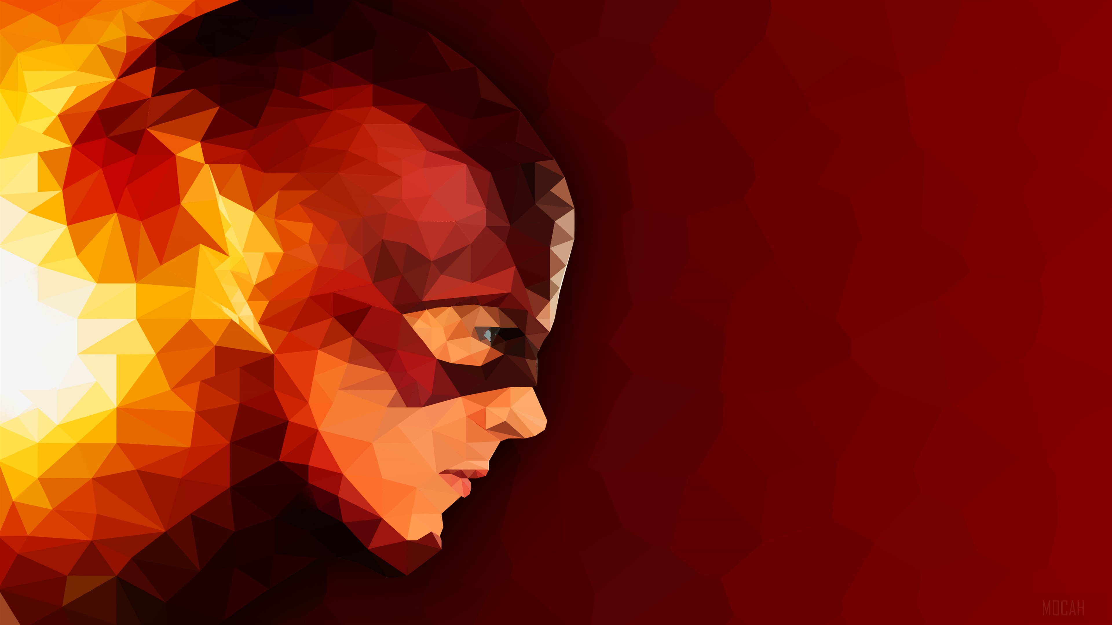 The Flash Low poly Artwork HD Wallpaper