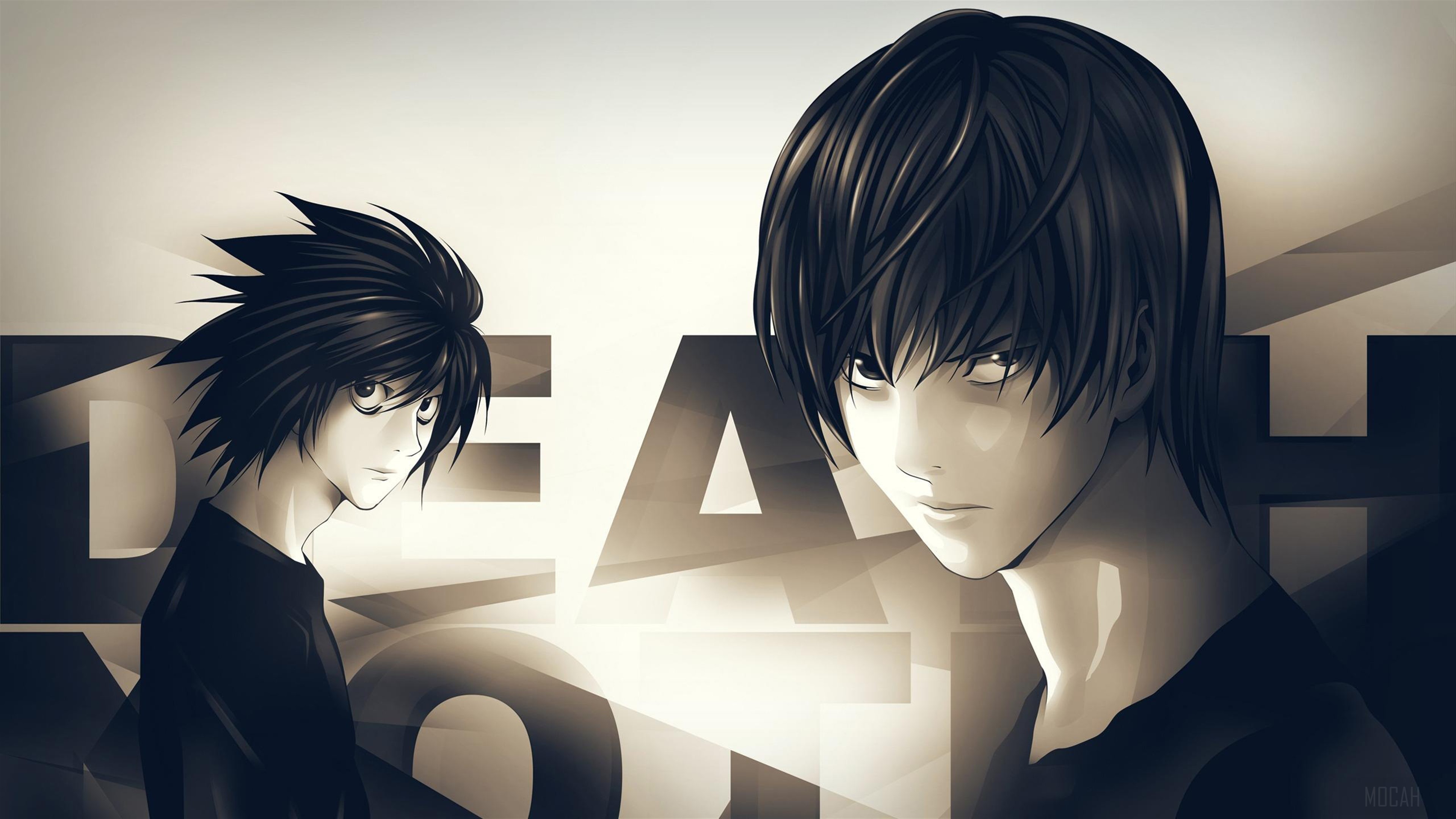 L and Light Yagami from Death Note Anime 4K HD Wallpaper