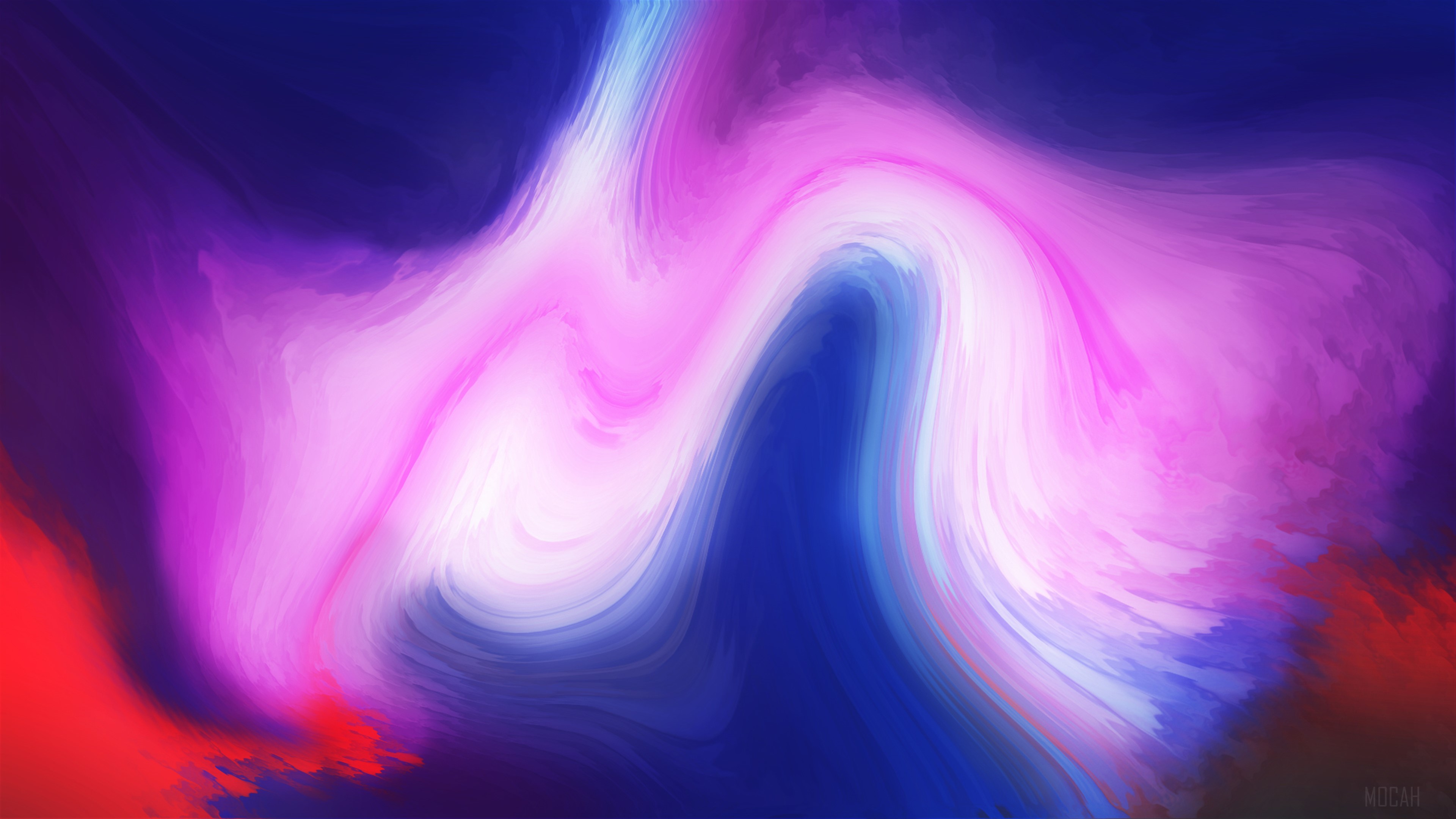 Abstract Wave of Cool Colors 4K HD Wallpaper