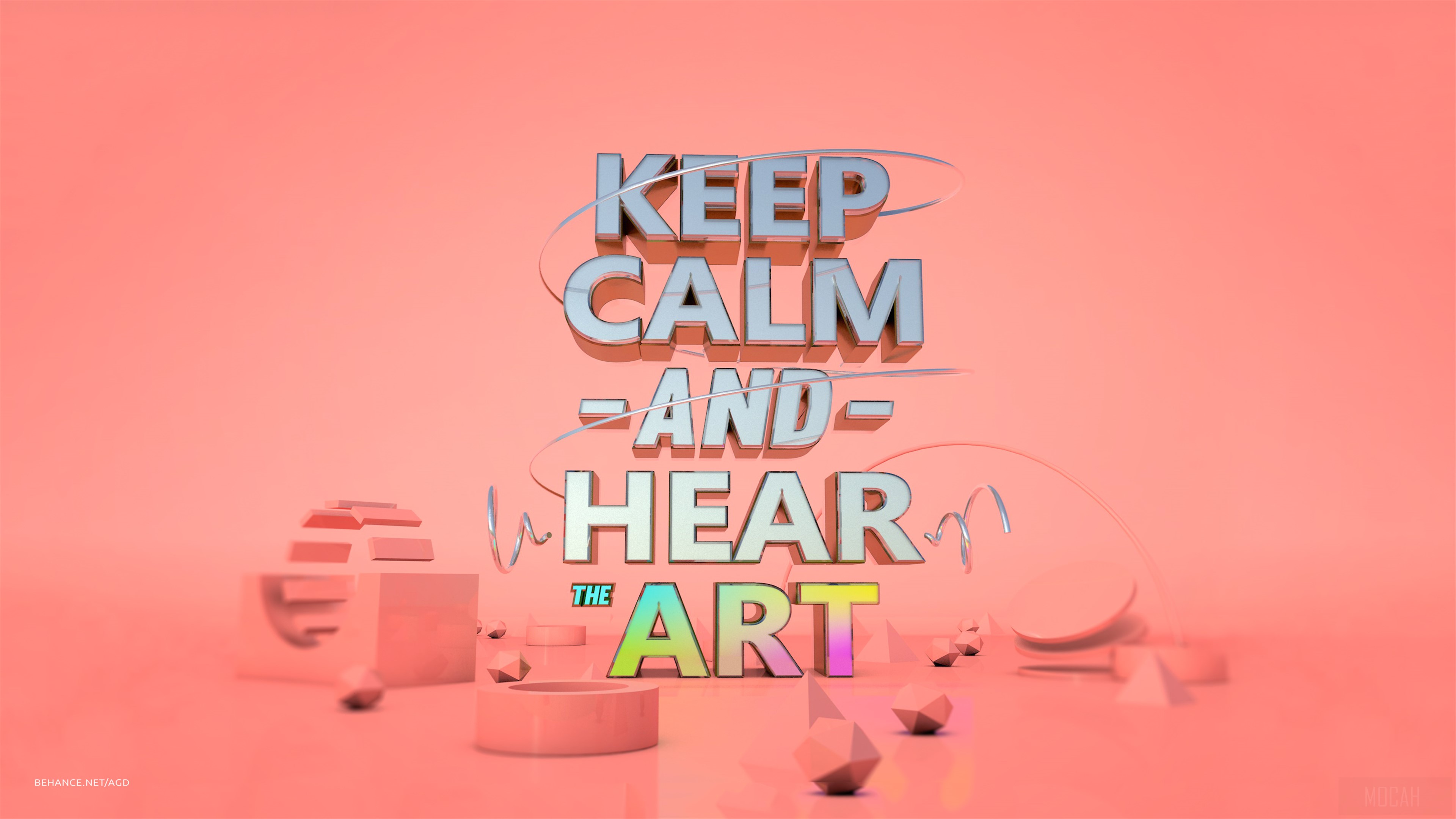 Keep Calm and Hear the Art 4K HD Wallpaper