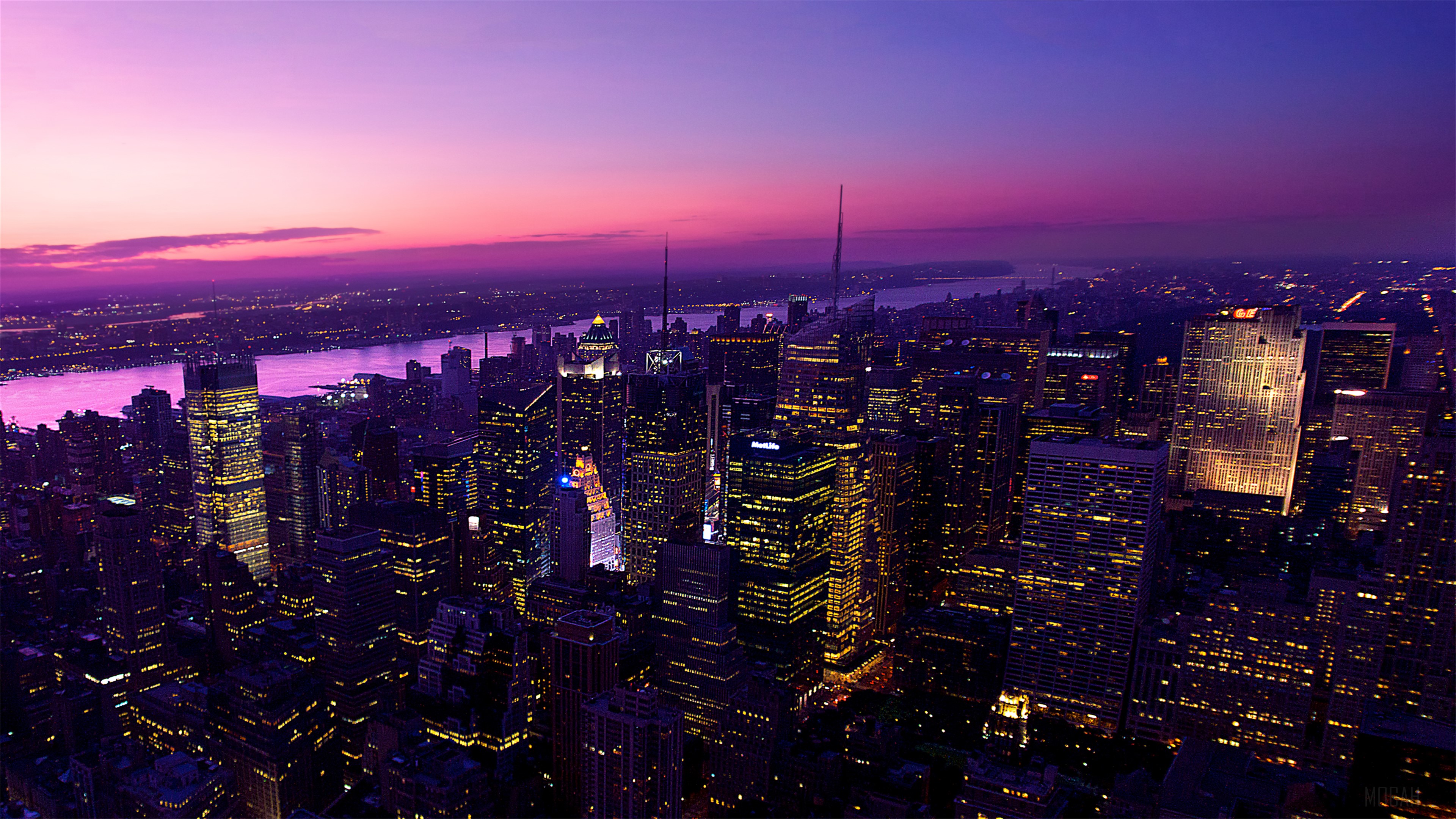 New York City Skyline at Twilight 4K HD Wallpaper