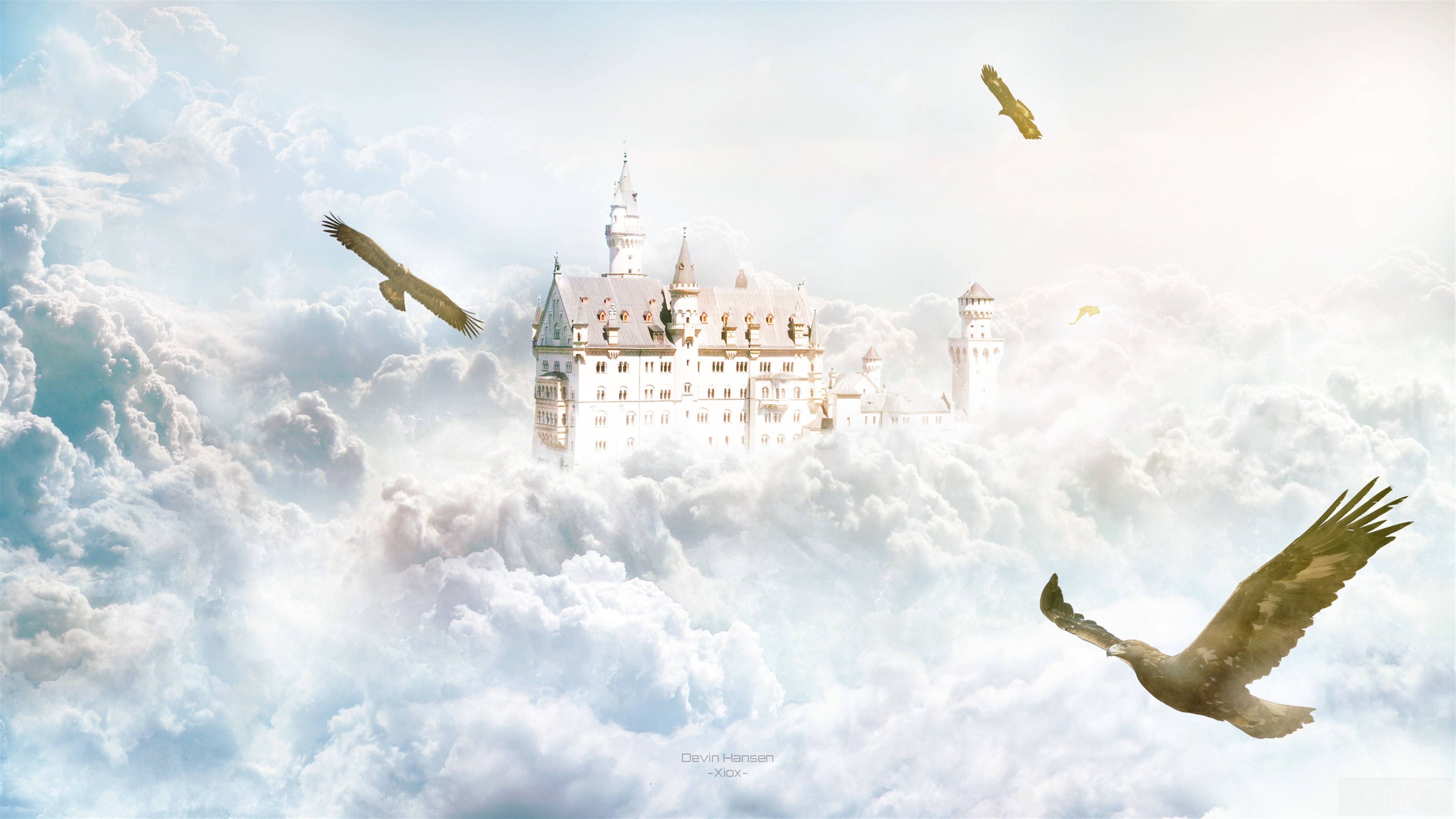 Castle of Eagles HD Wallpaper