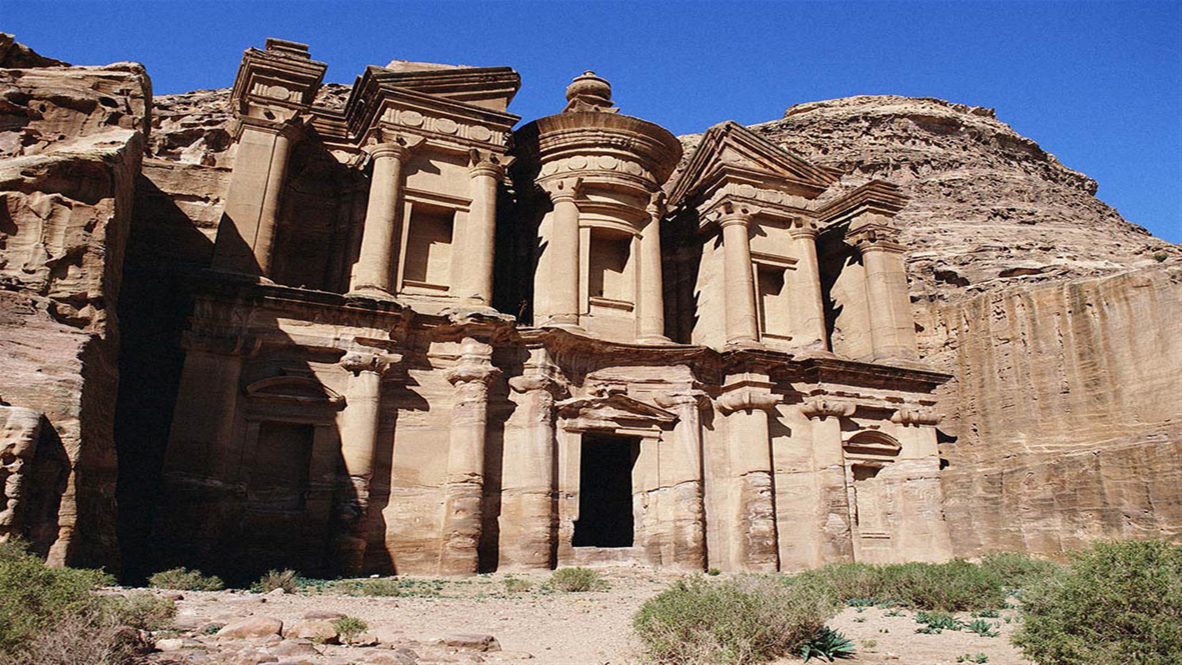 The Monastery in Petra, Jordan 4K HD Wallpaper
