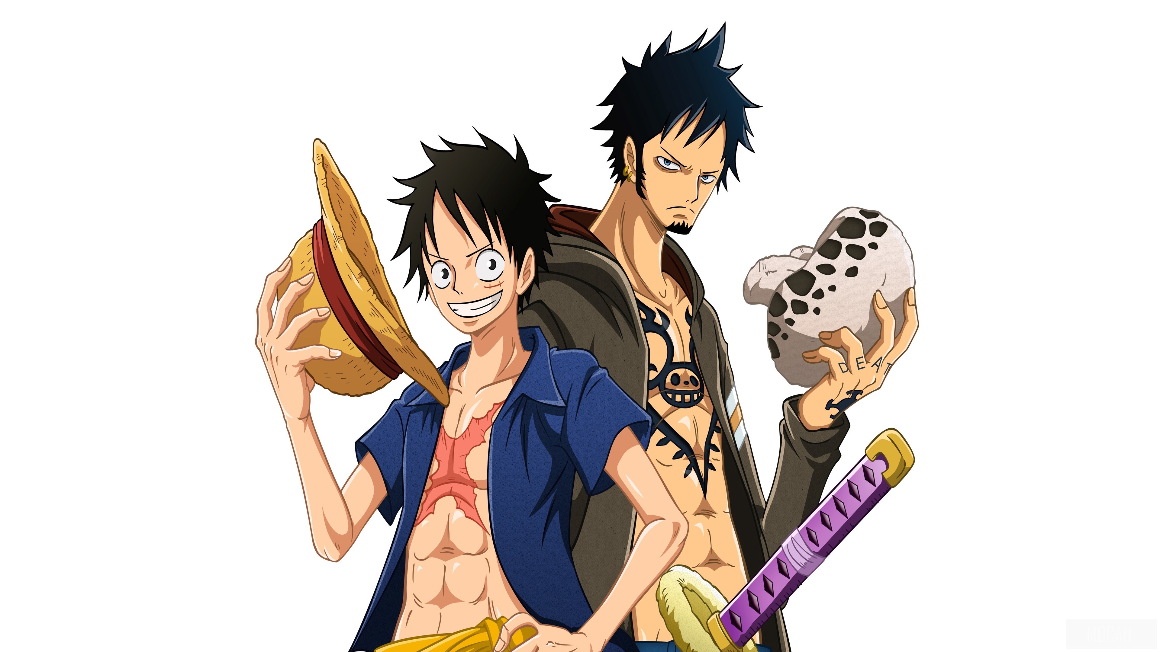 One Piece Luffy and Law 4K HD Wallpaper