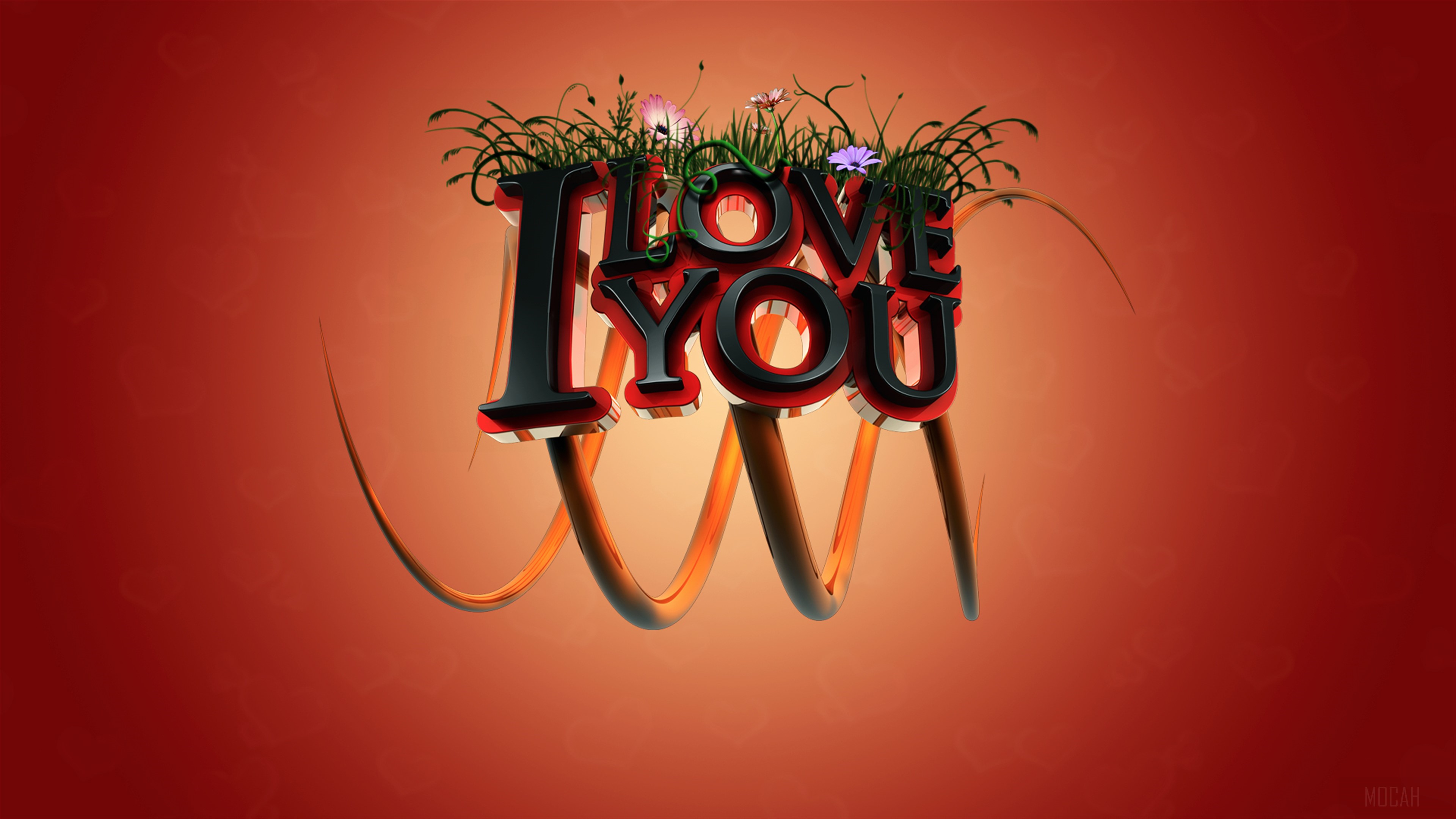 I Love You 3D HD Wallpaper
