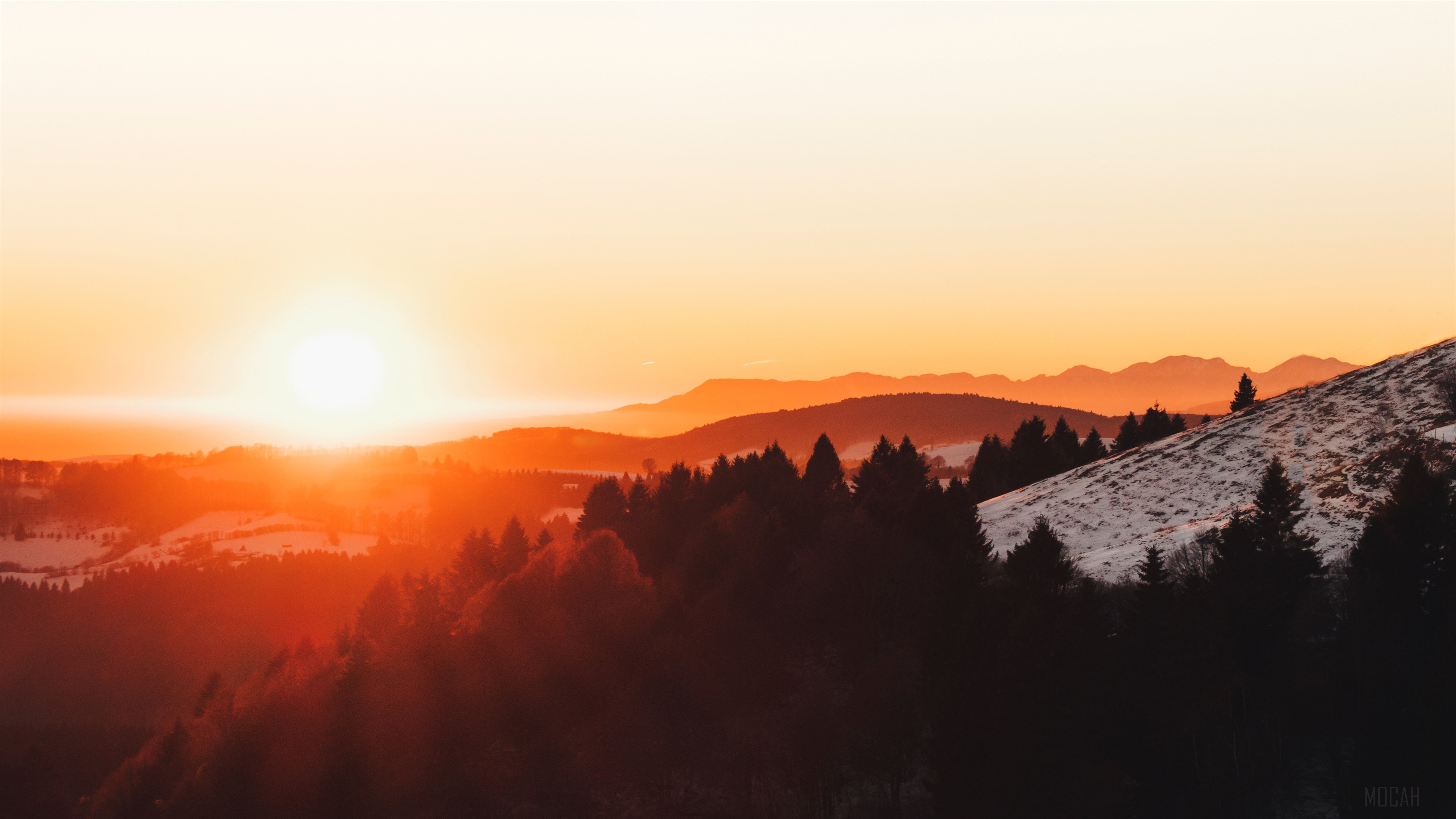 Monte Grappa Mountains Sunset HD Wallpaper