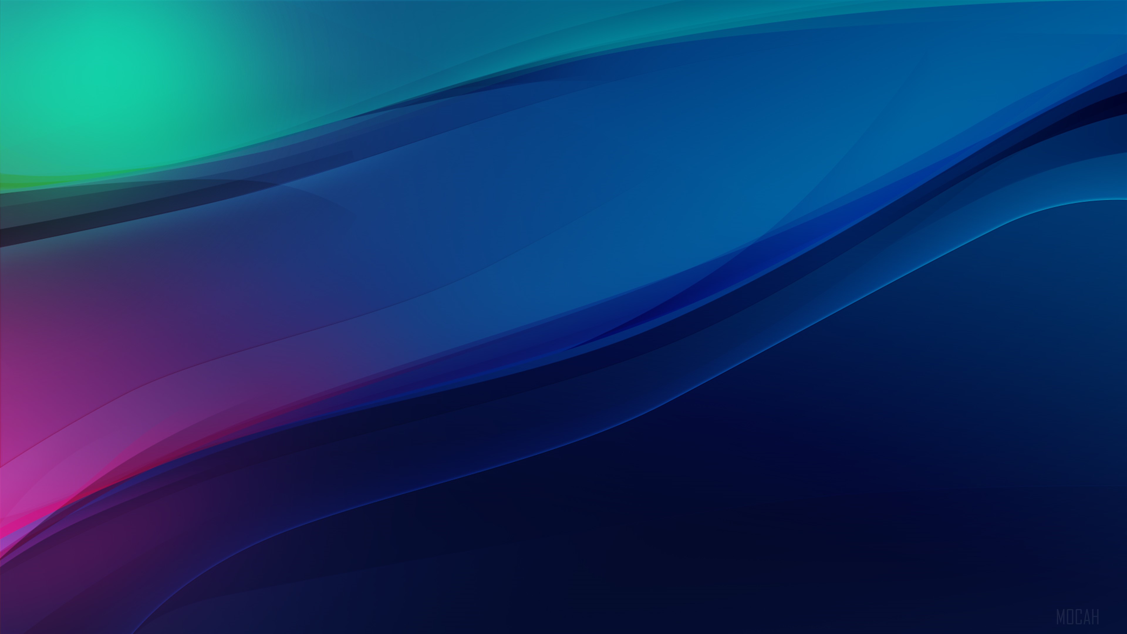 Blue Abstract Waves 4K HD Wallpaper