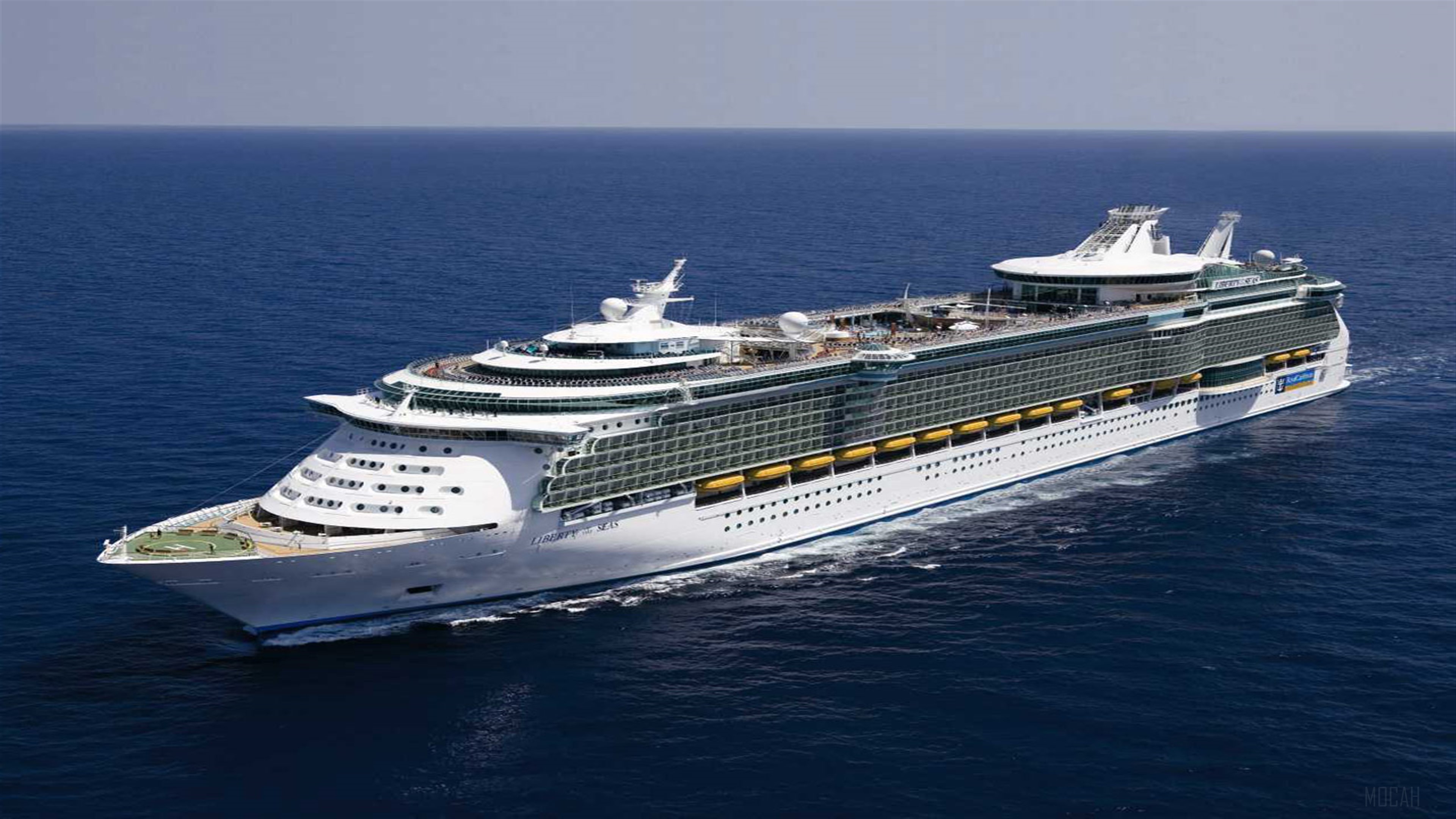 Royal Caribbean cruise ship on the ocean 4K HD Wallpaper