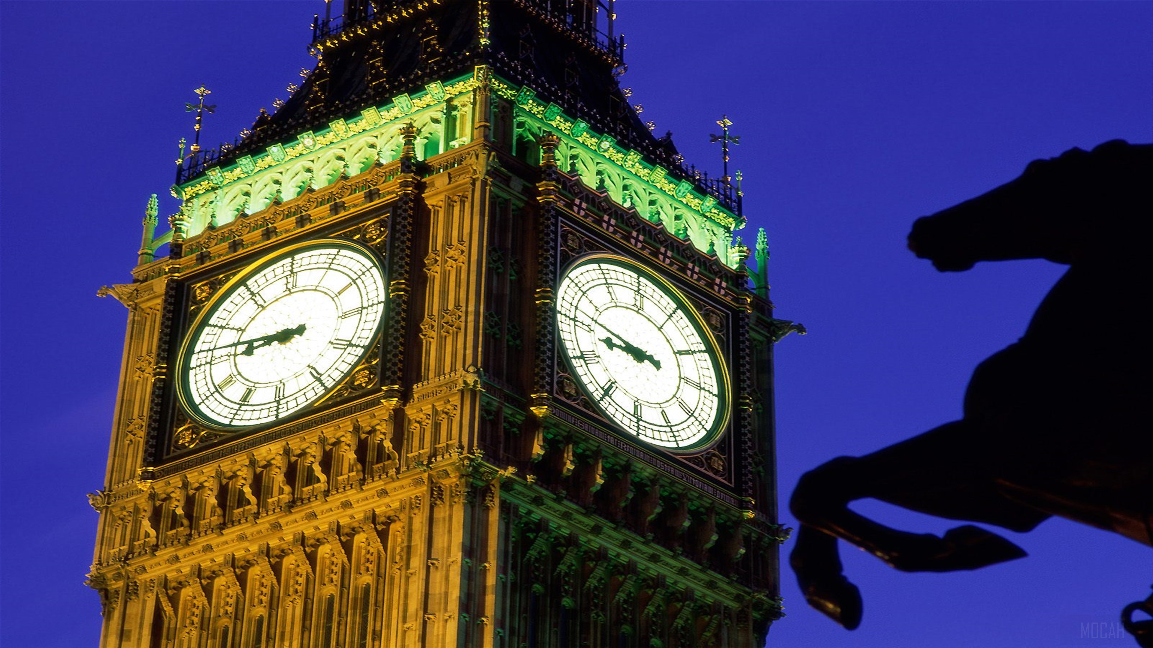 Big Ben Clock Tower at Night HD Wallpaper