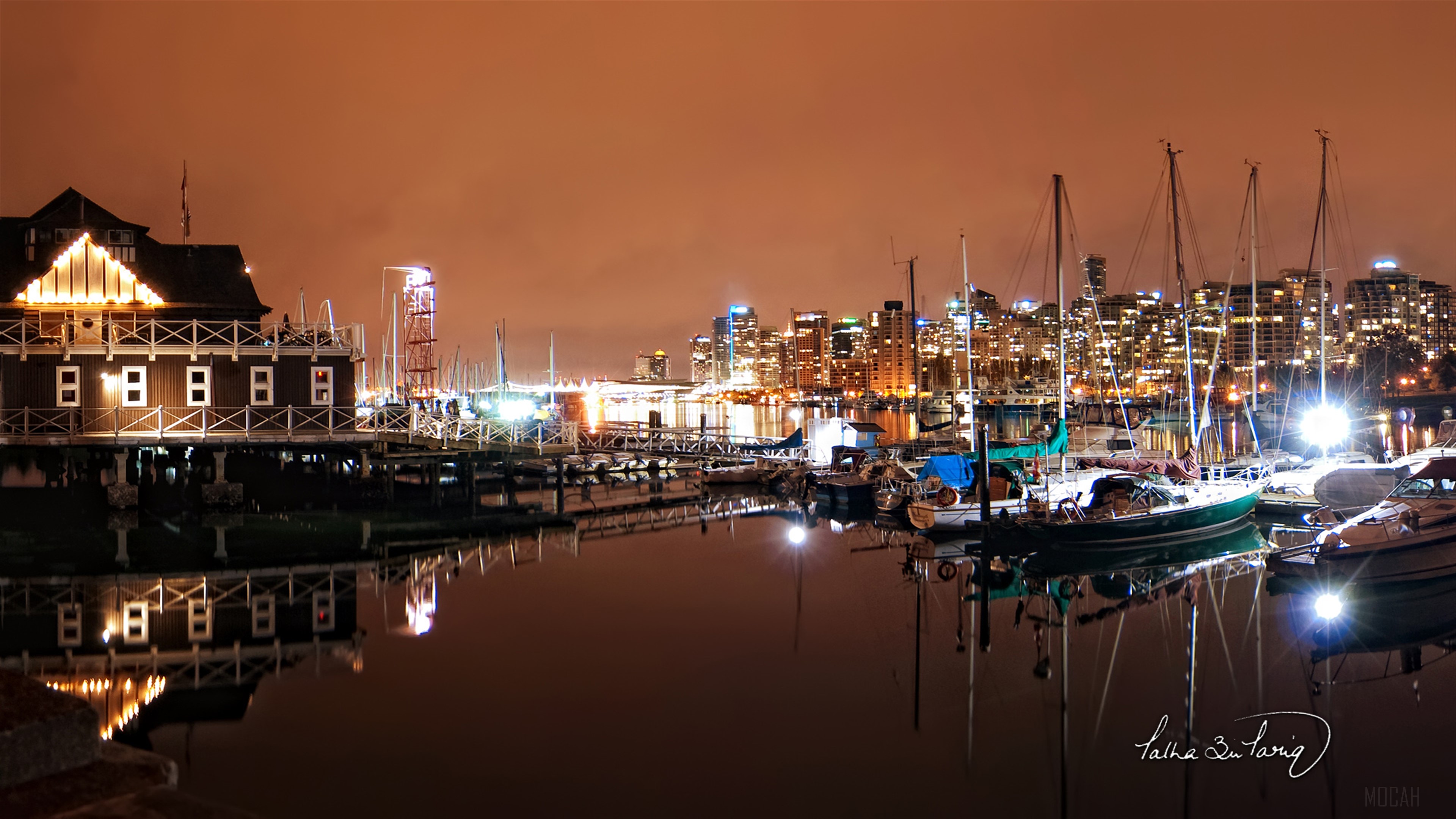 Vancouver Coal Harbour Nights HD Wallpaper