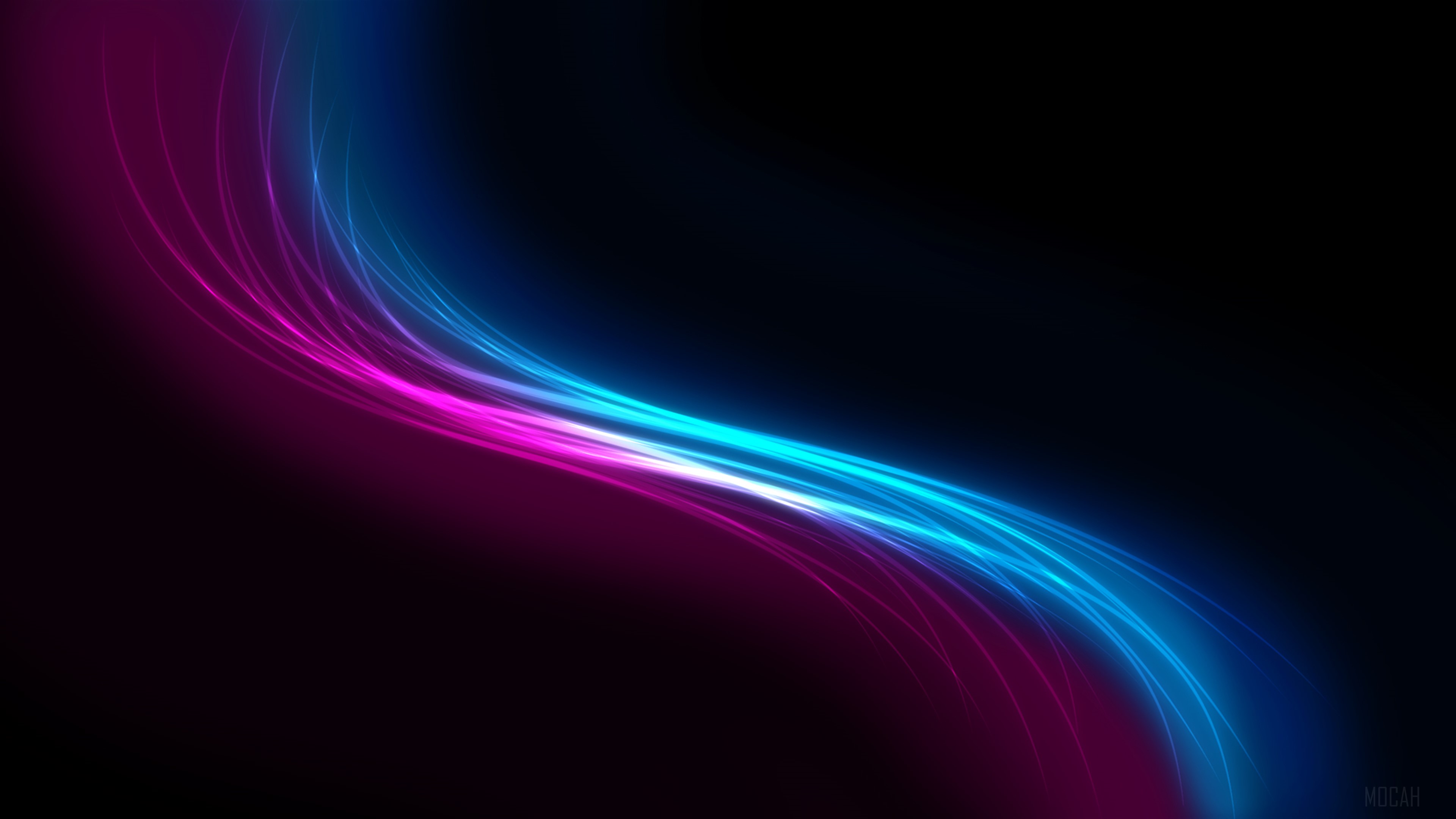 Abstract Neon Light Streaks 4K HD Wallpaper