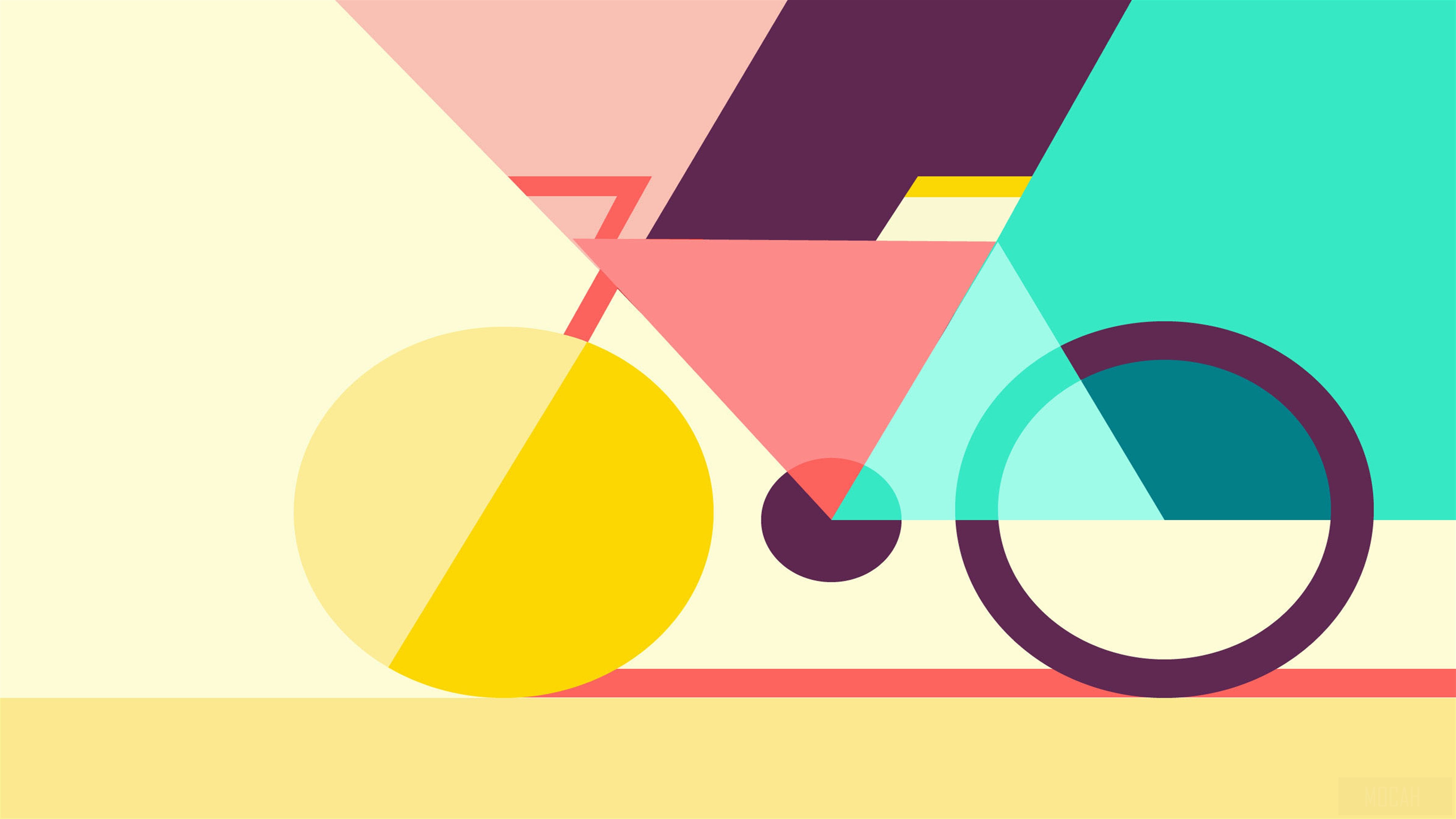 Geometric Abstract Bicycle HD Wallpaper
