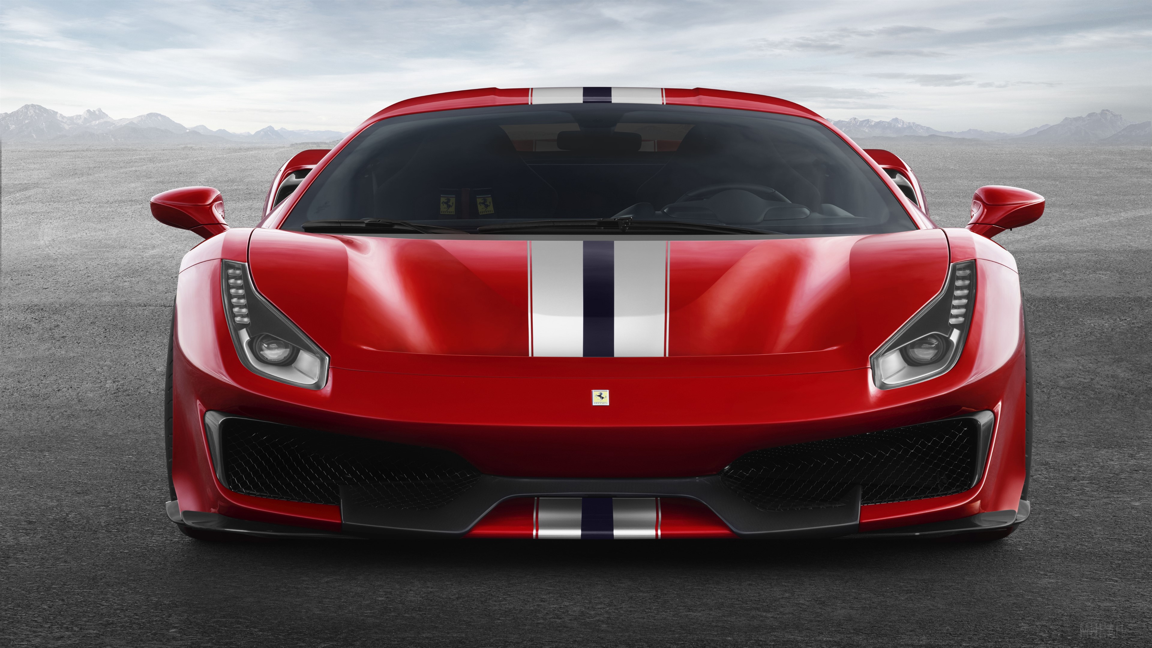 Red 2018 Ferrari 488 Pista 4K HD Wallpaper
