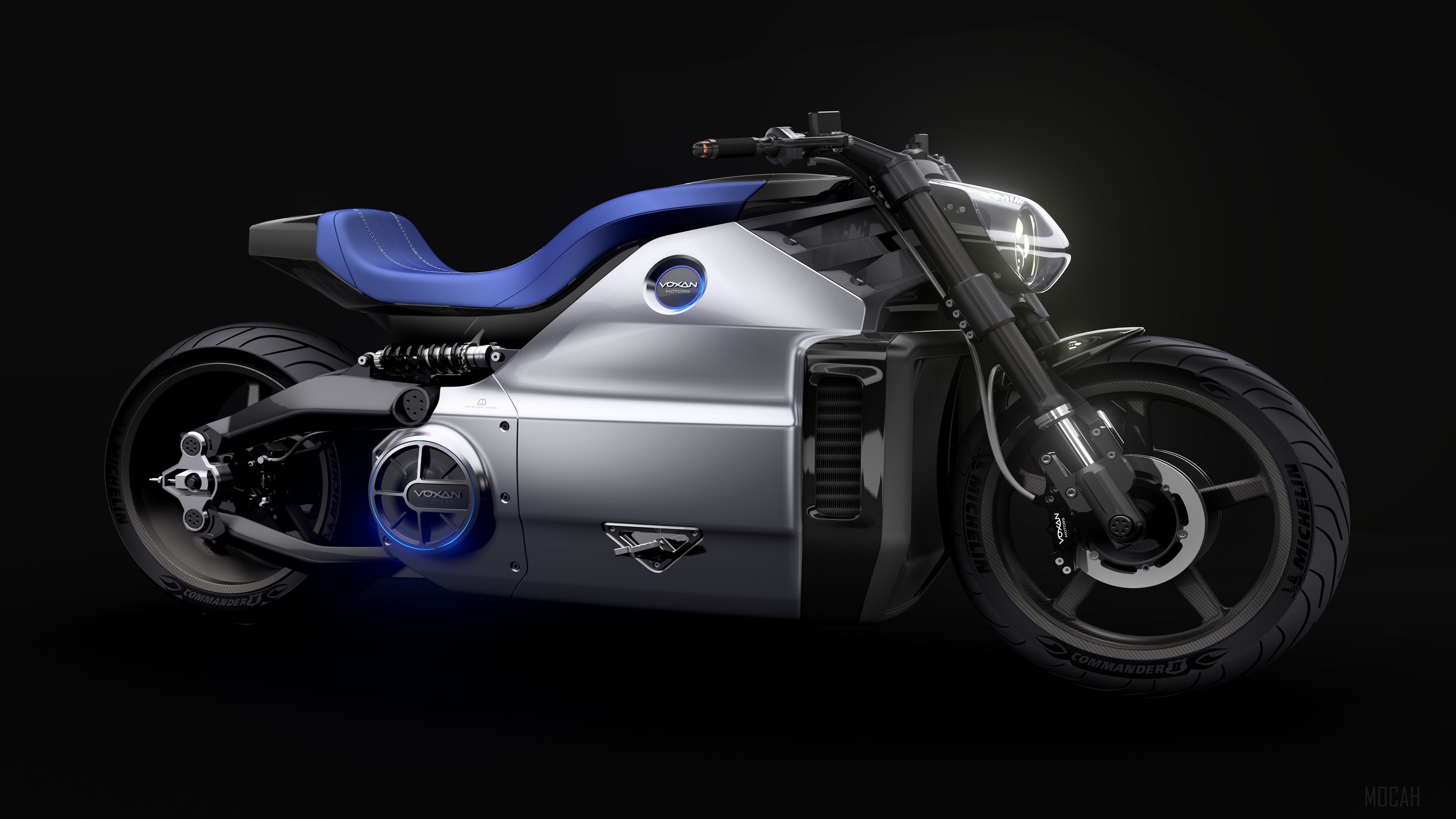 Voxan Wattman Electric Cruiser Motorcycle 4K HD Wallpaper