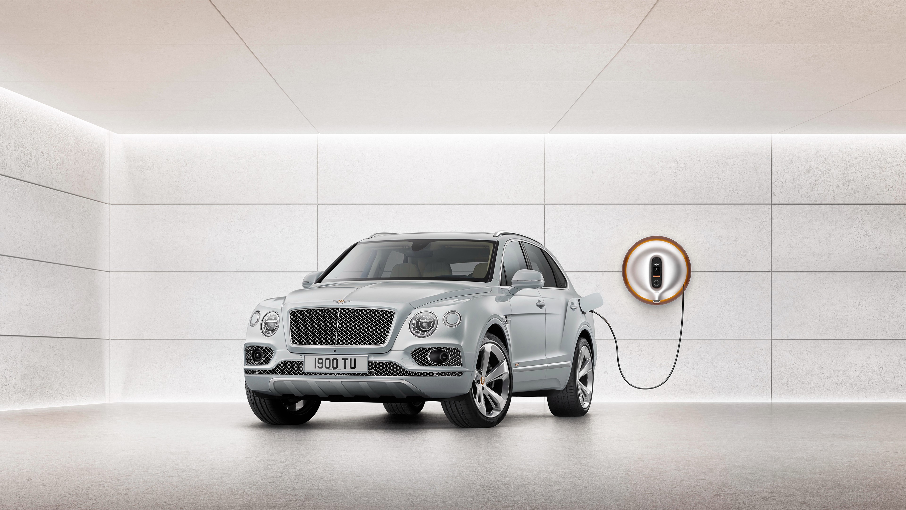 Bentley Bentayga Hybrid charging station 4K HD Wallpaper