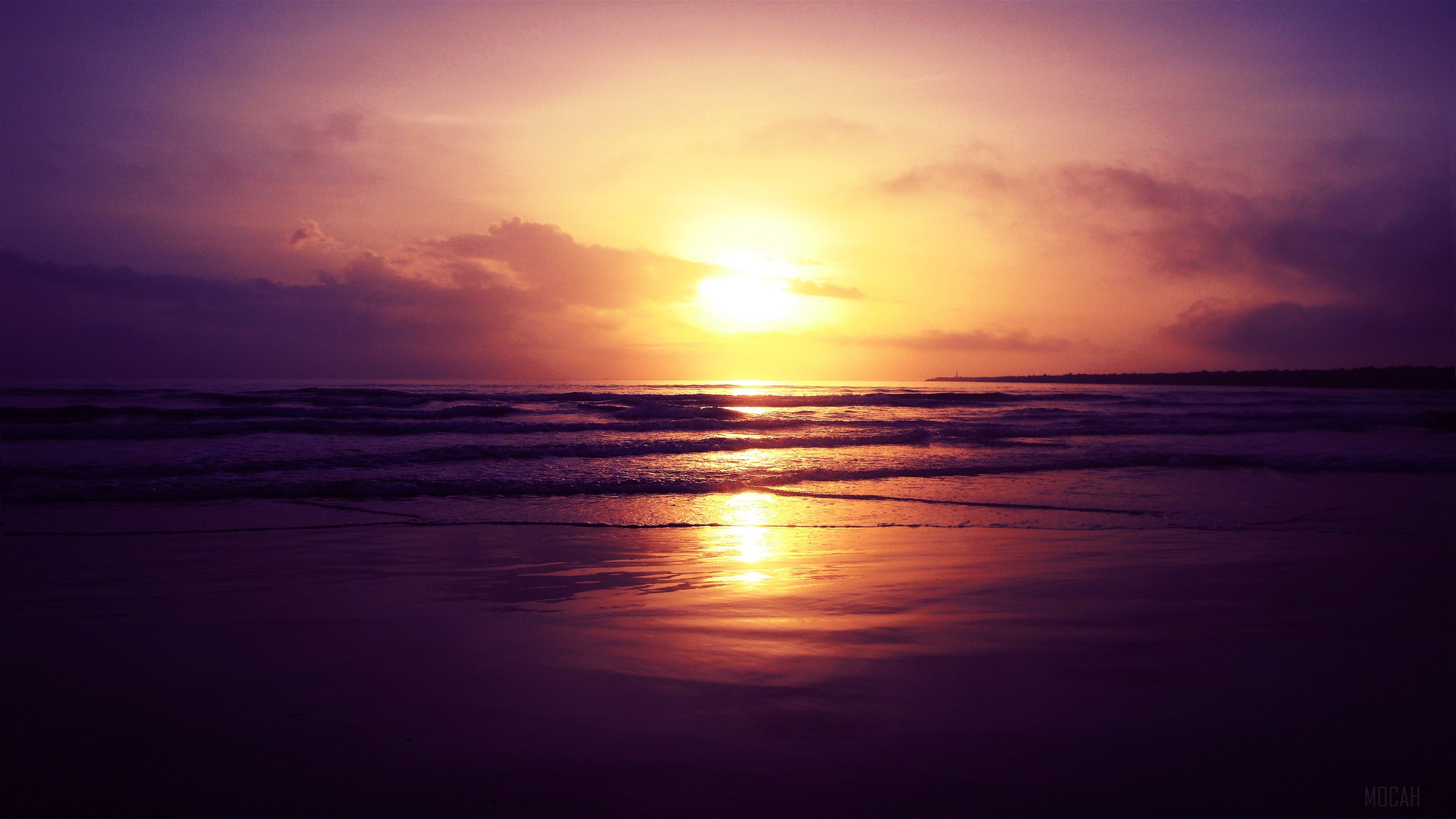 Beach Sunset HD Wallpaper