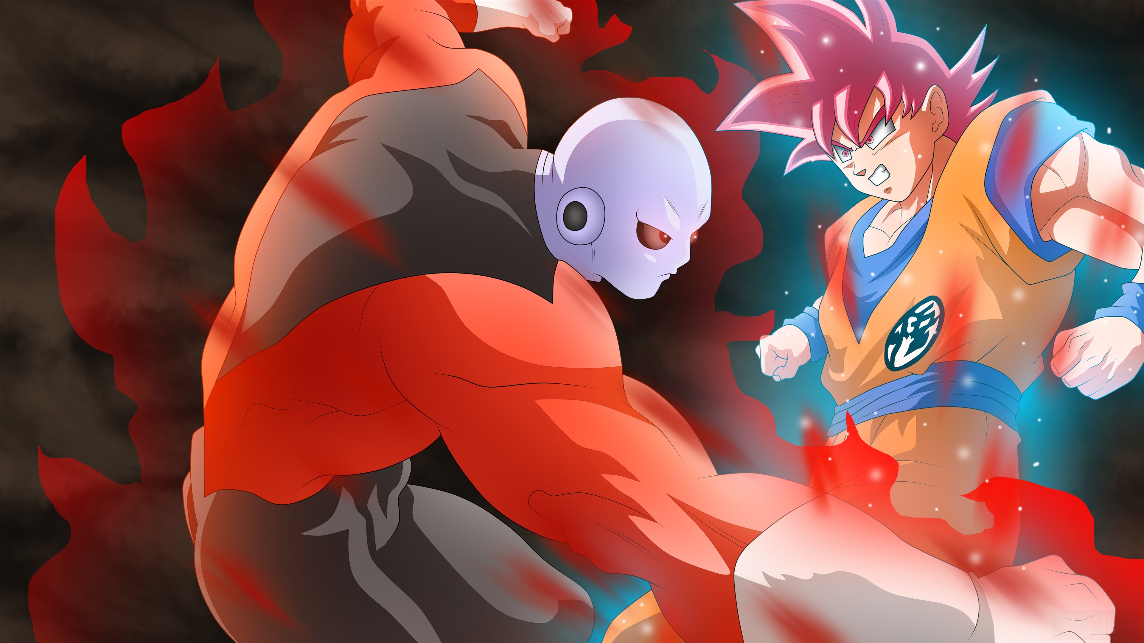 Jiren vs Goku from Dragon Ball Super 4K HD Wallpaper