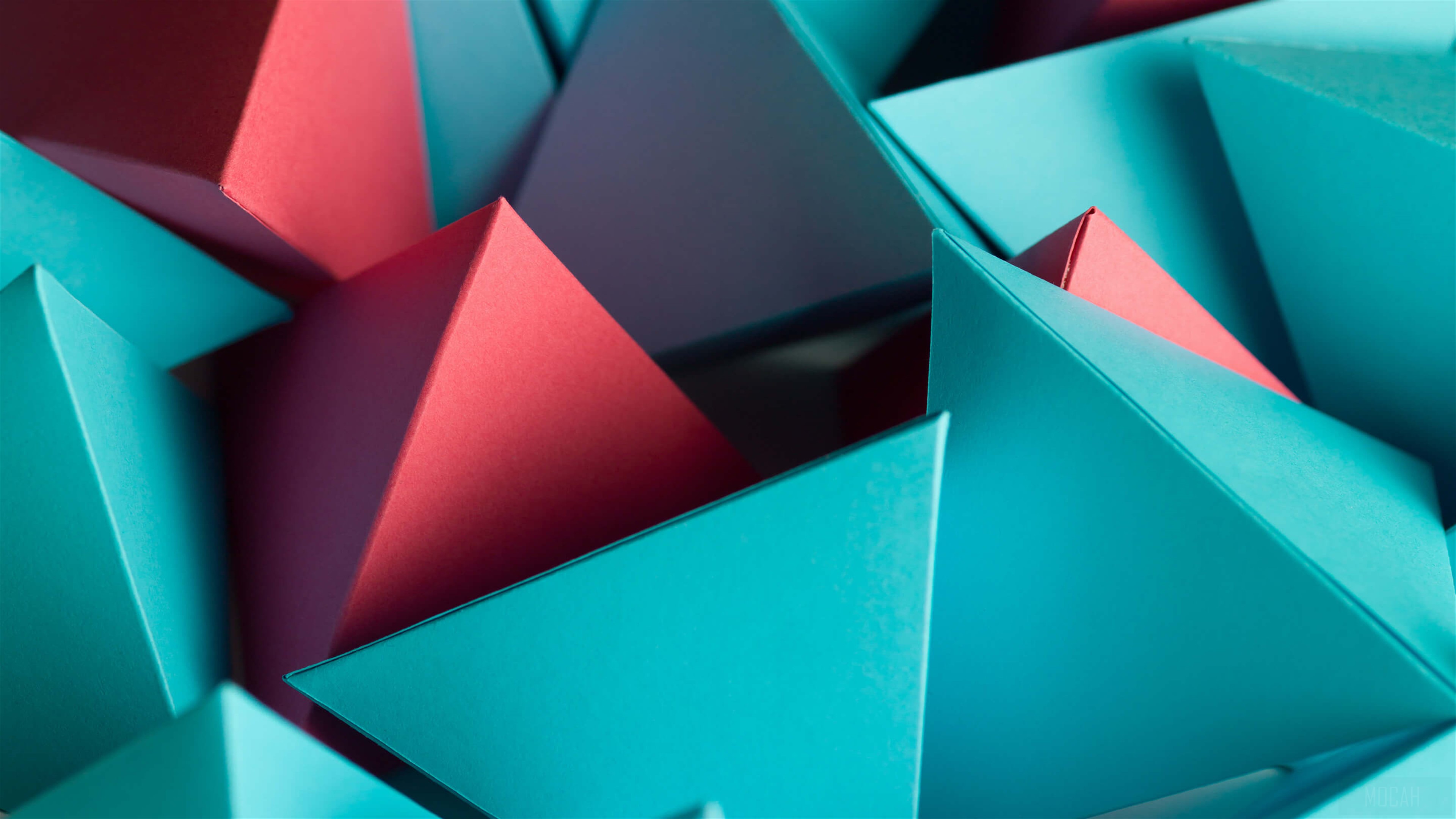 Abstract 3D Triangles 4K HD Wallpaper