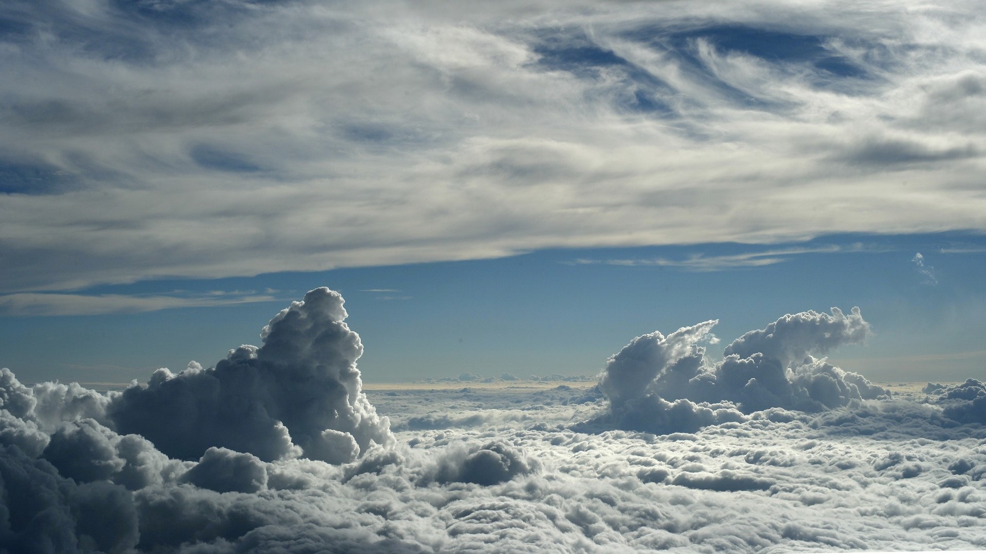 Clouds seen from above the atmosphere HD Wallpaper