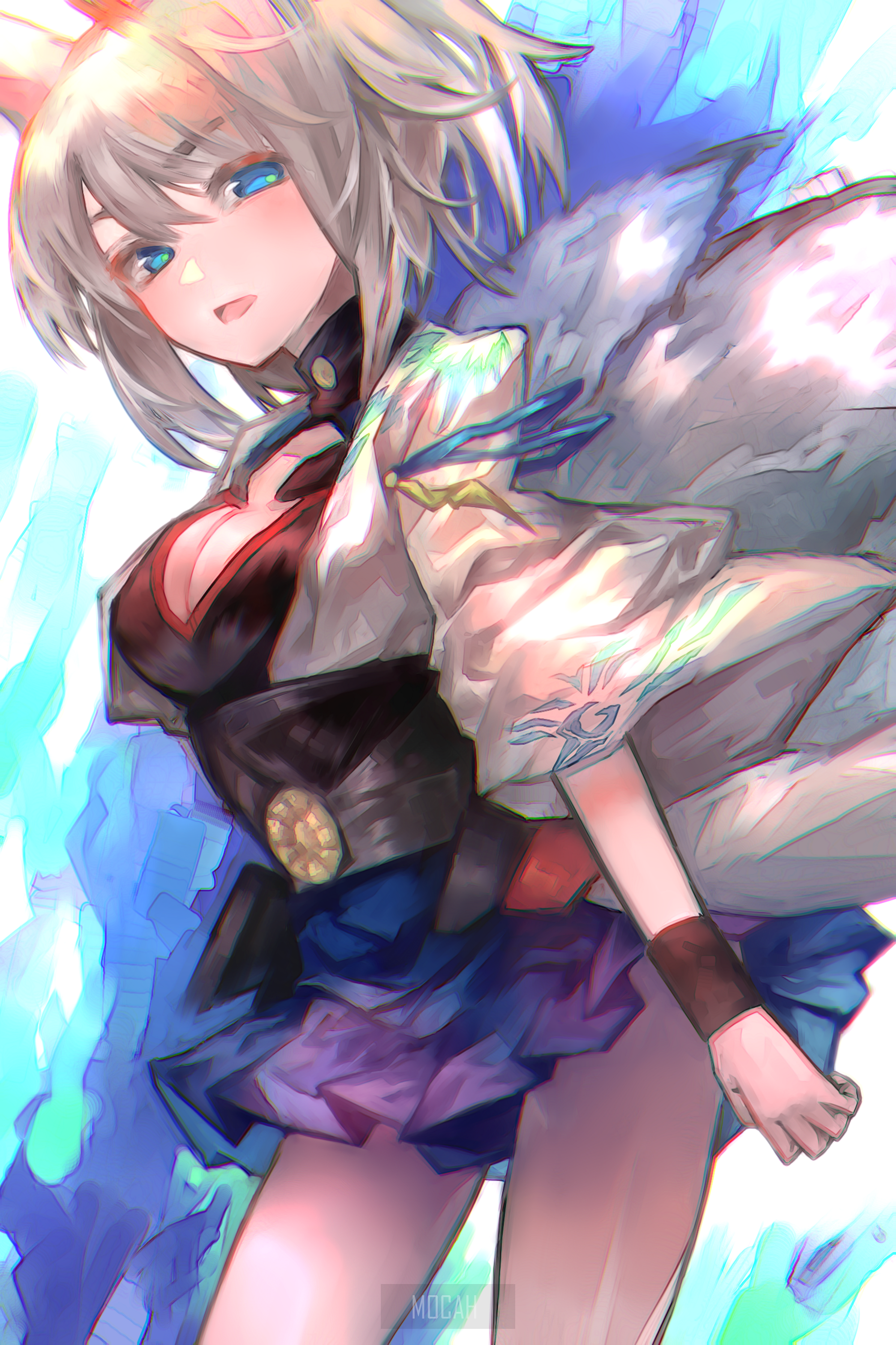 Kaga from Azur Lane with blue eyes HD Phone Wallpaper
