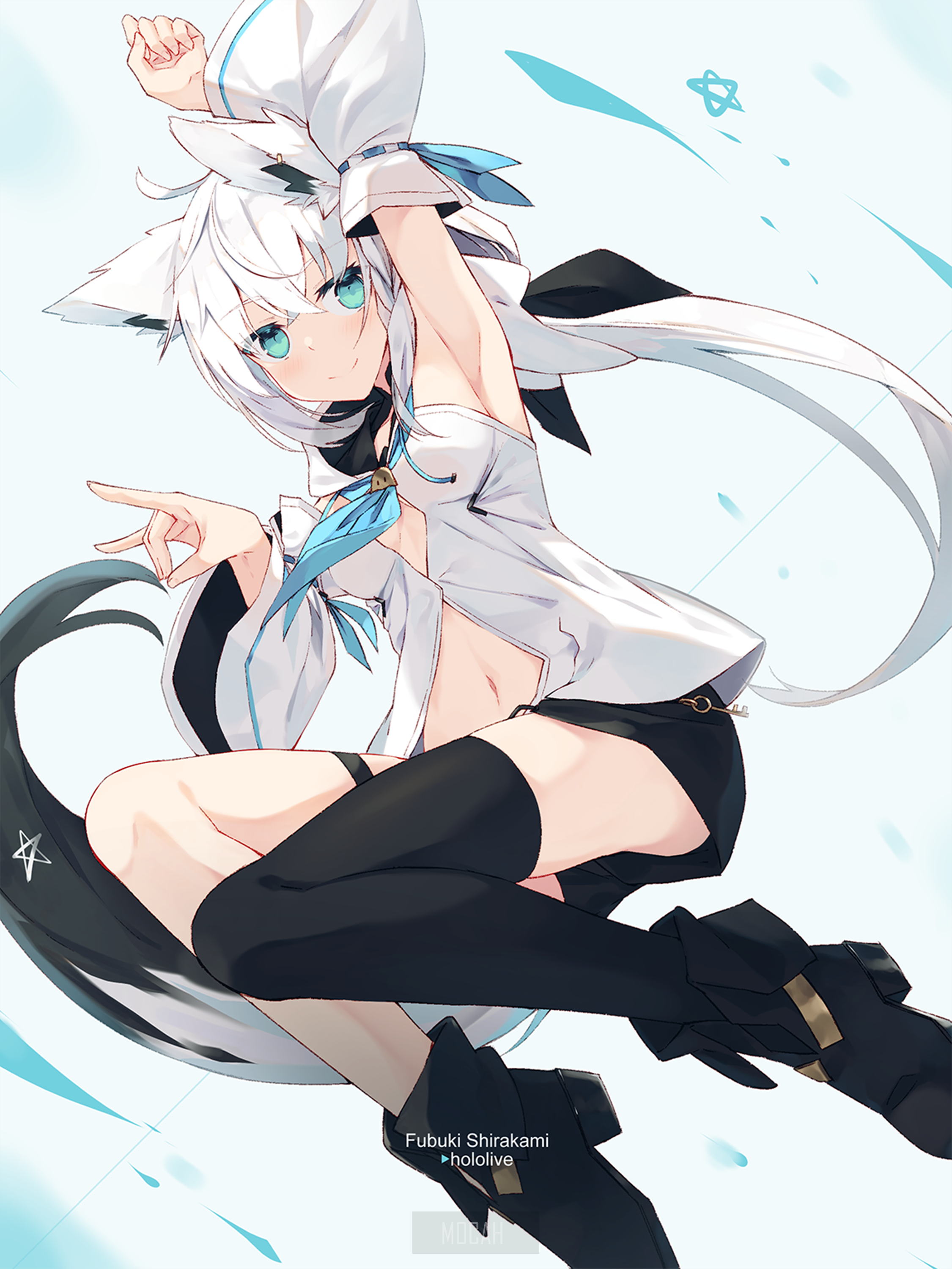 Shirakami Fubuki from Hololive HD Phone Wallpaper