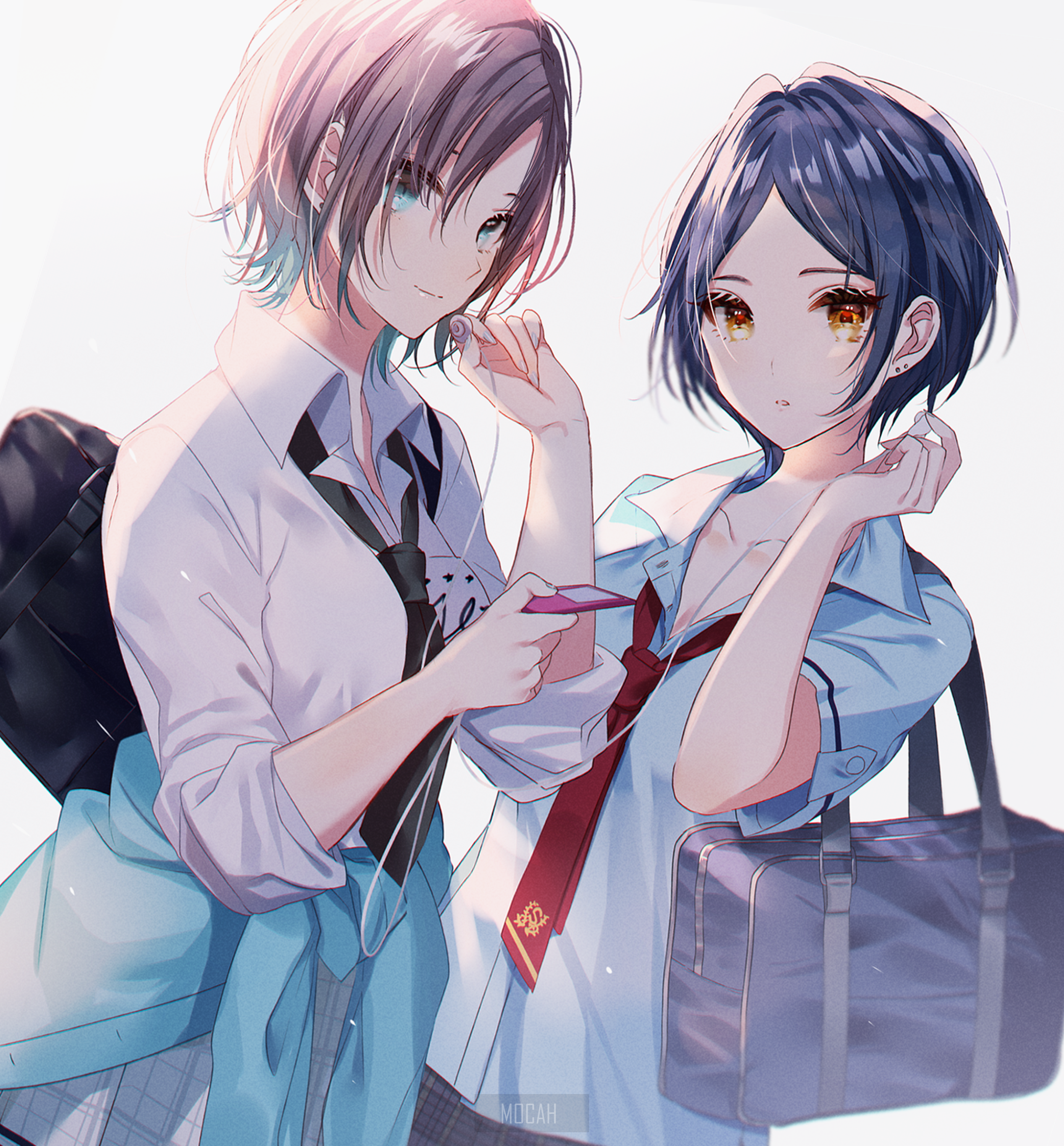 Two Female Students Sharing a Moment HD Phone Wallpaper