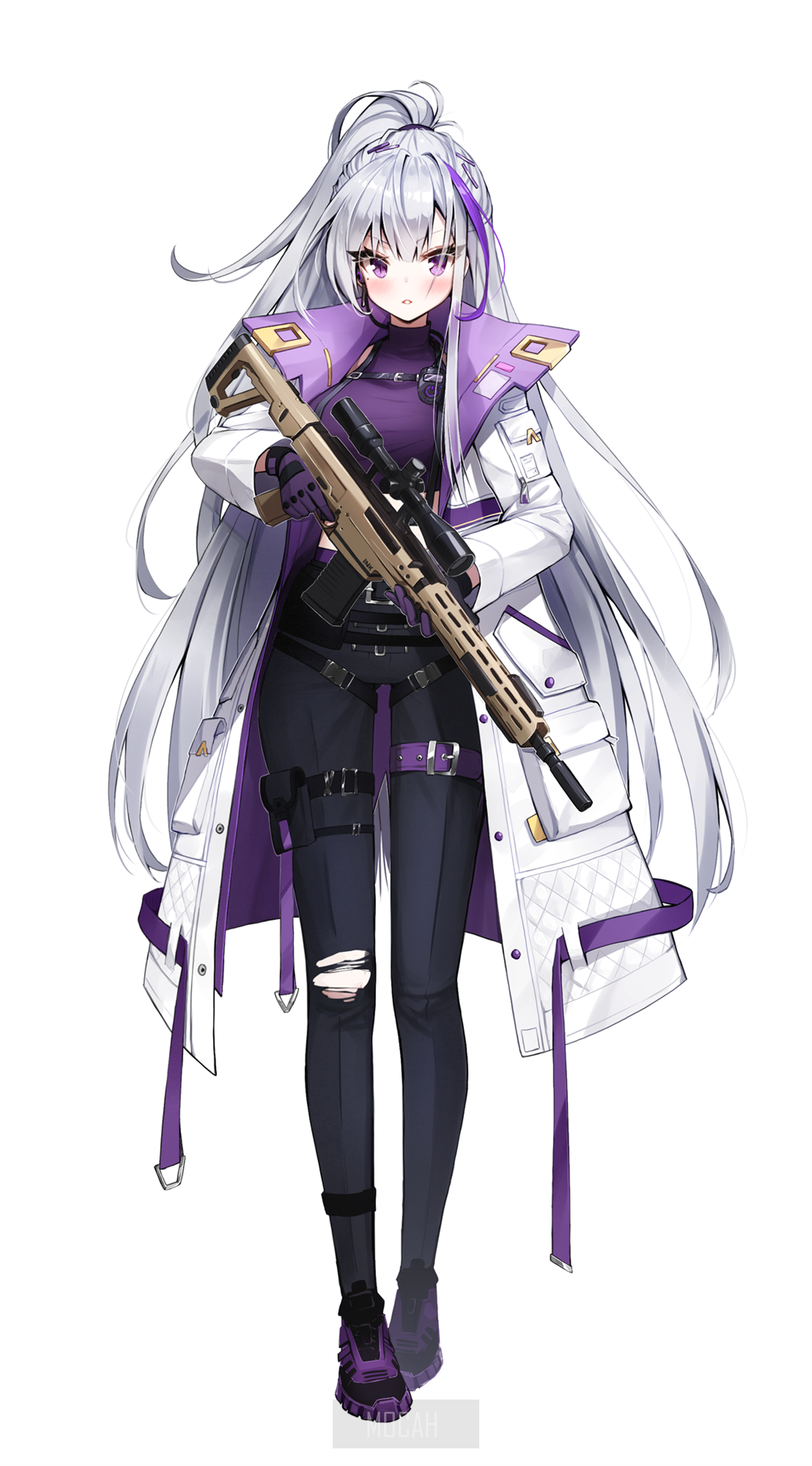 Anime girl with a rifle from Girls Frontline HD Phone Wallpaper