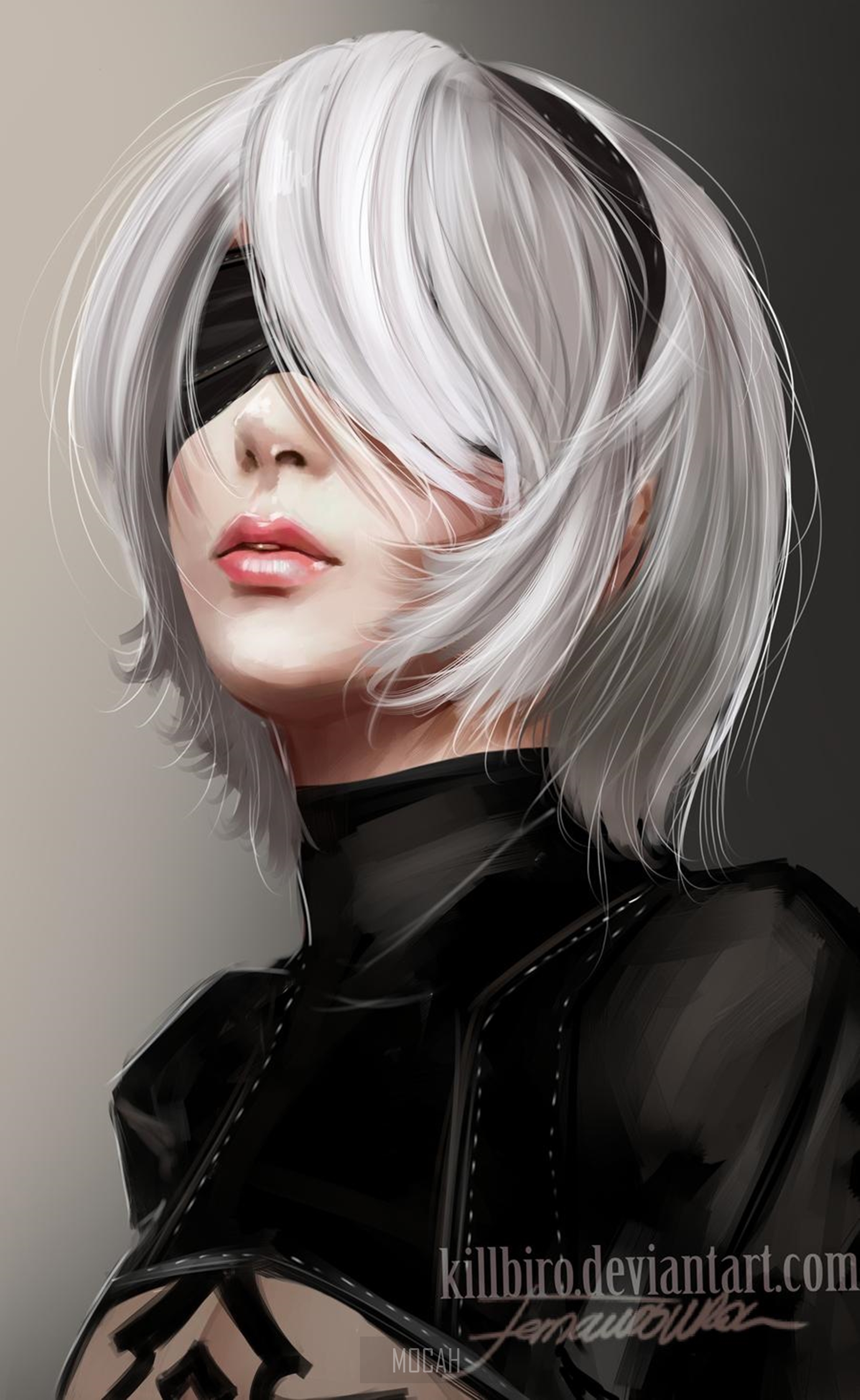 2B from Nier: Automata HD Phone Wallpaper