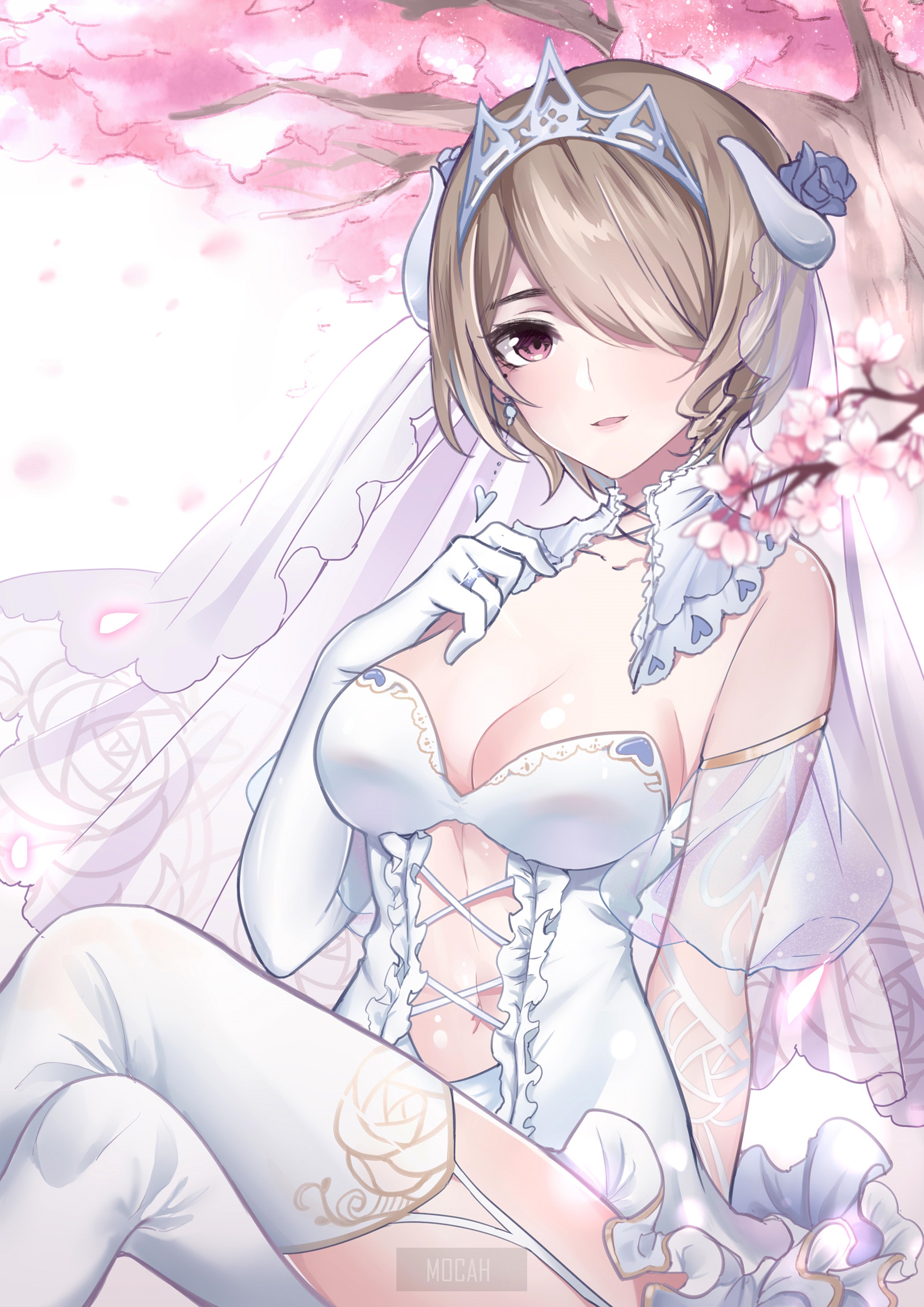 Rita Rossweisse in Elegant Wedding Dress HD Phone Wallpaper