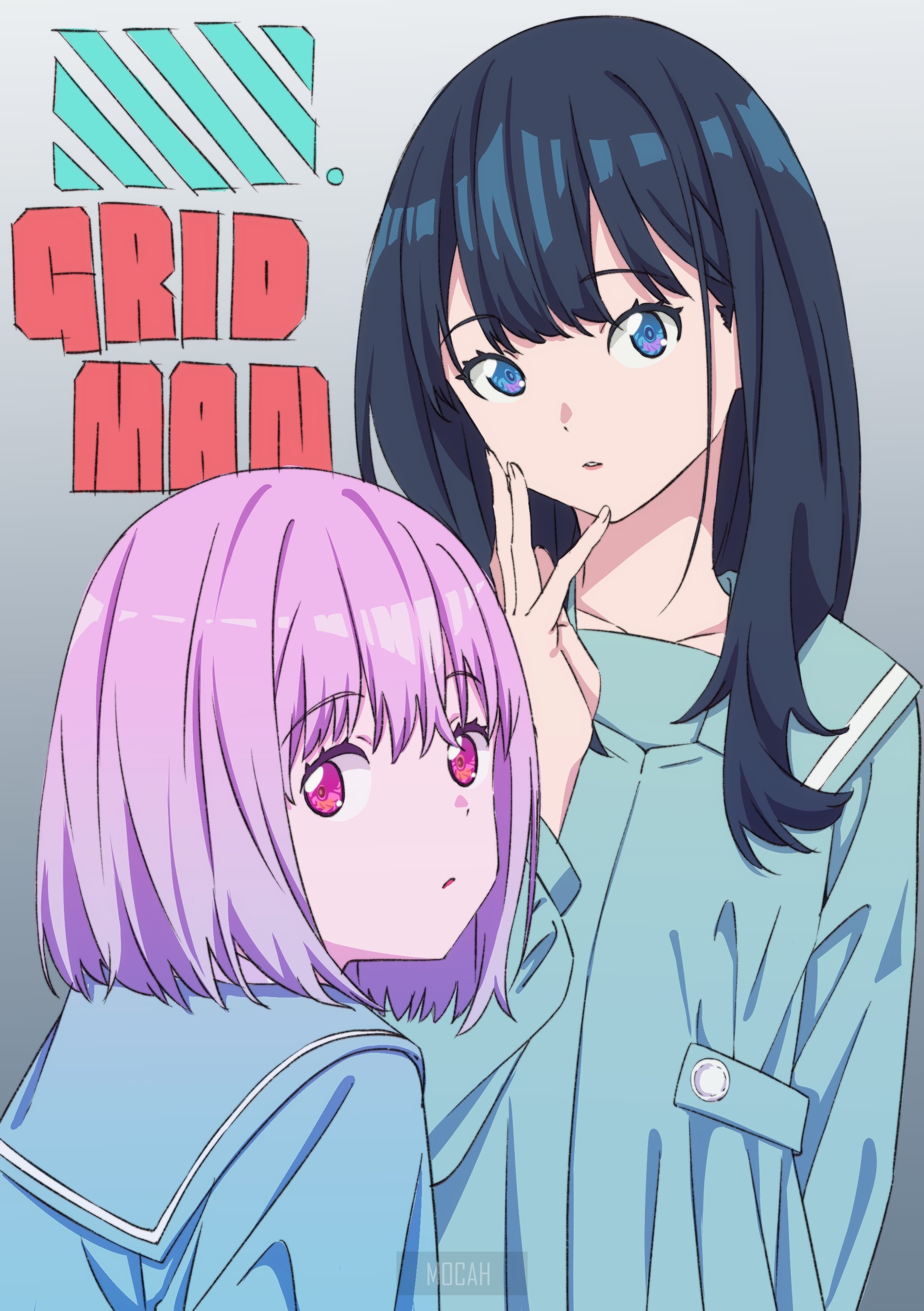 Rikka Takarada and Akane Shinjou from SSSS.GRIDMAN HD Phone Wallpaper