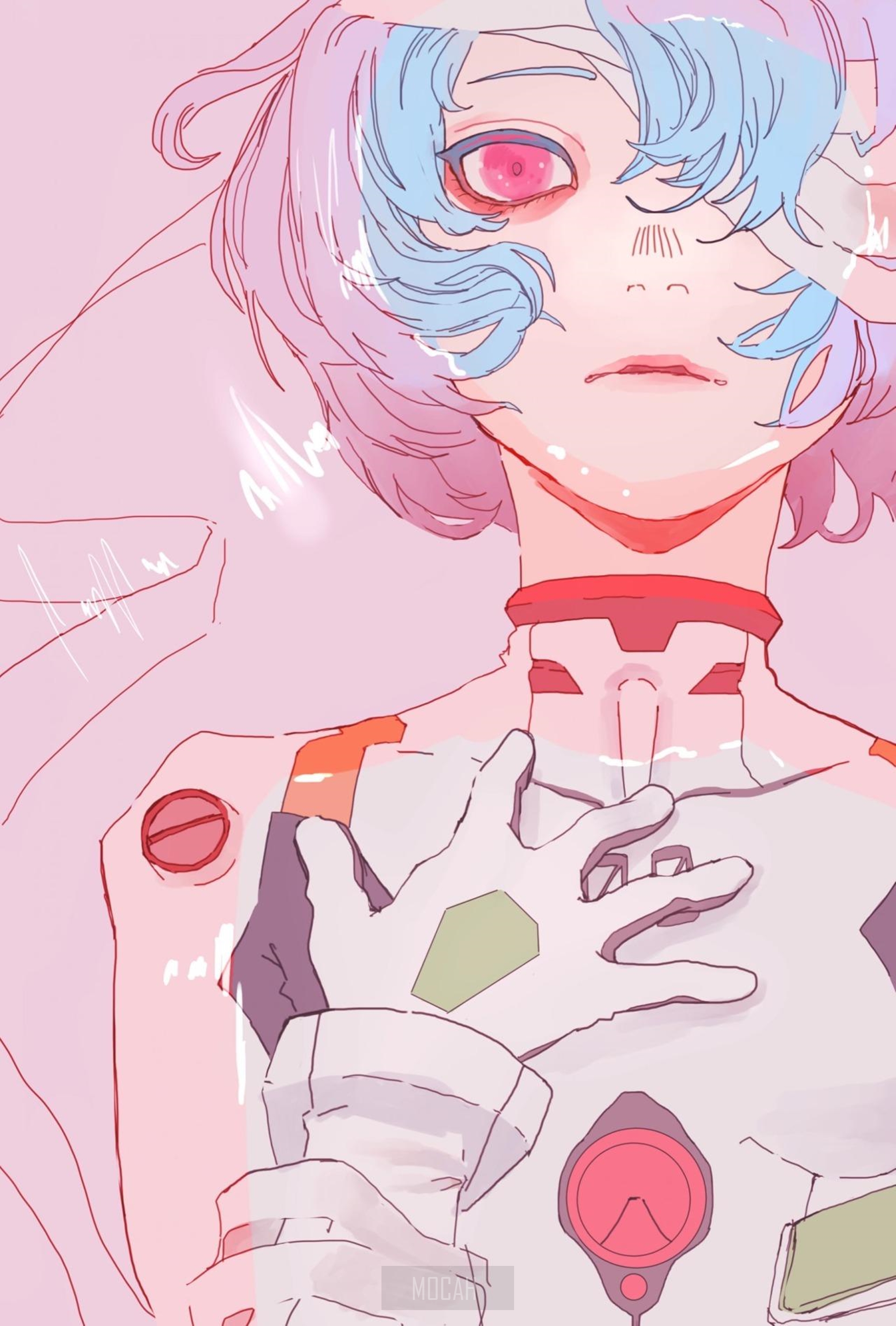 Ayanami Rei from Neon Genesis Evangelion in a plugsuit HD Phone Wallpaper