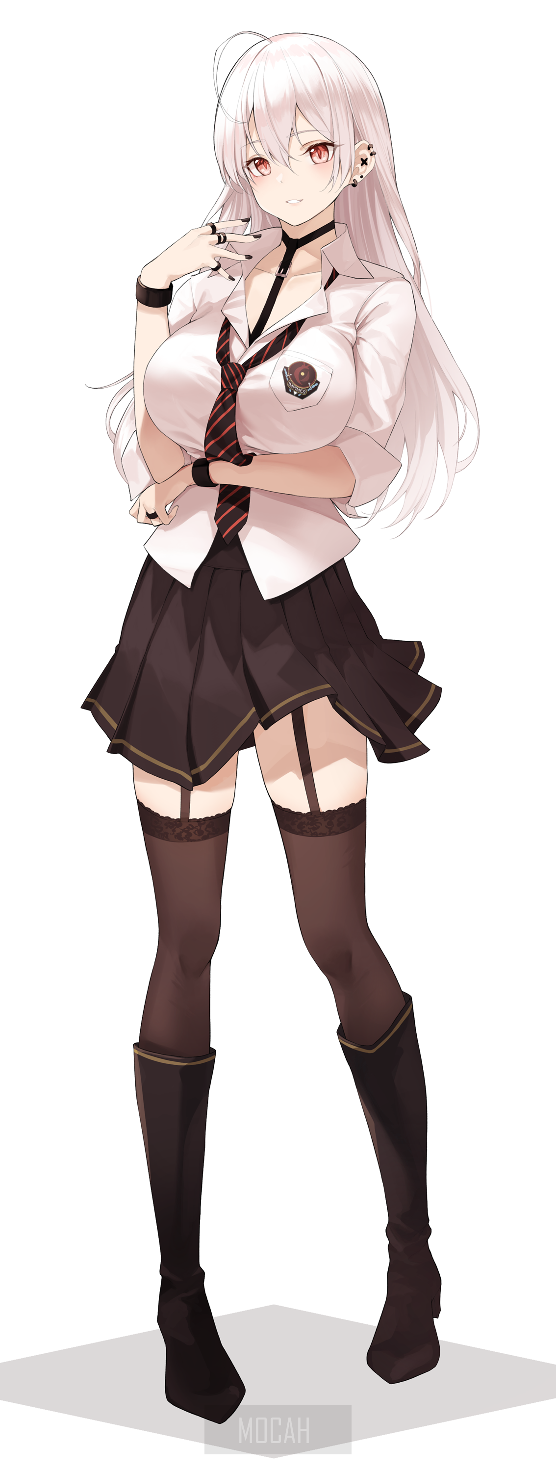 Anime girl in school uniform HD Phone Wallpaper