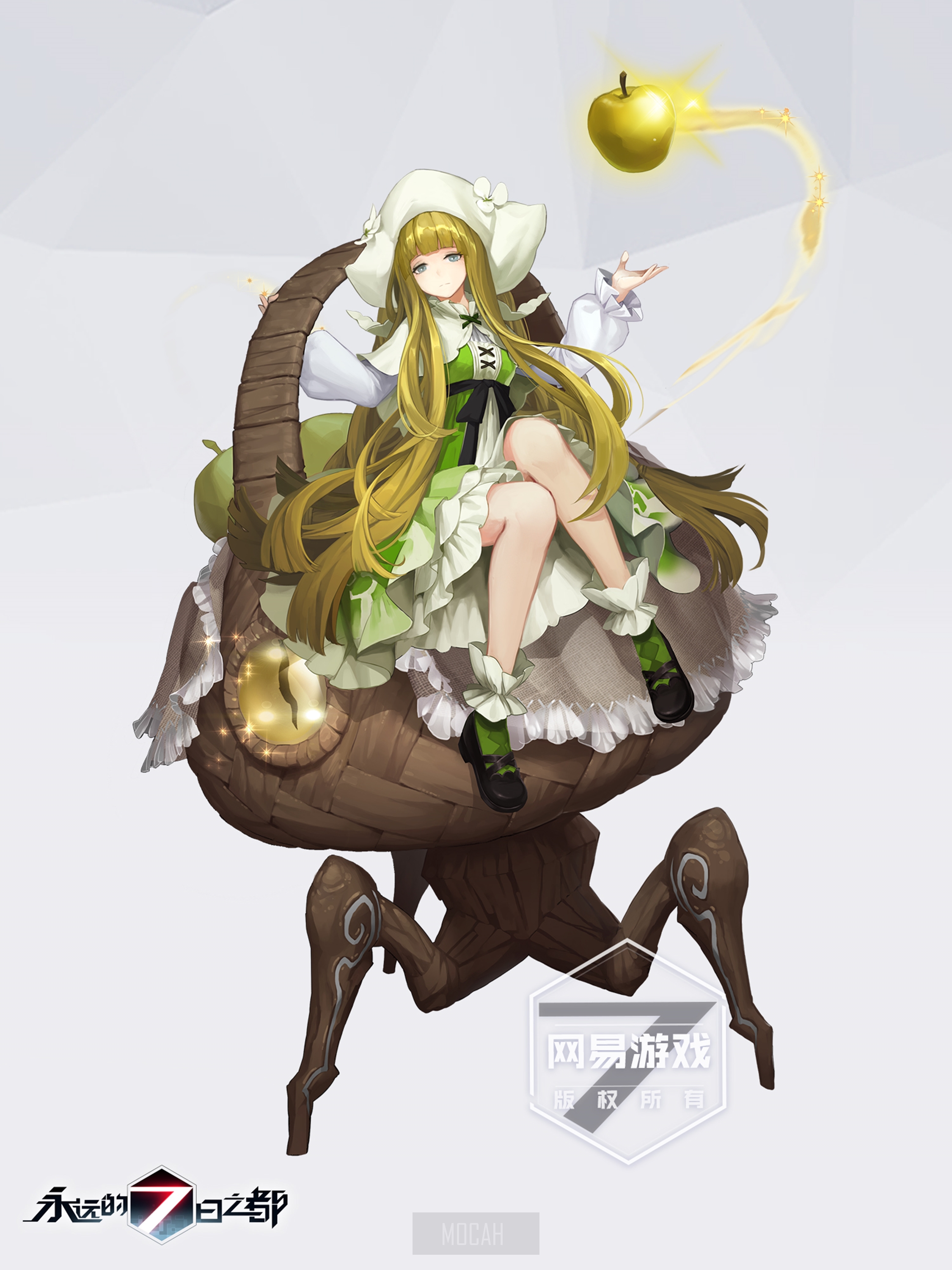 Anime girl with apple from Forever 7th Capital HD Phone Wallpaper
