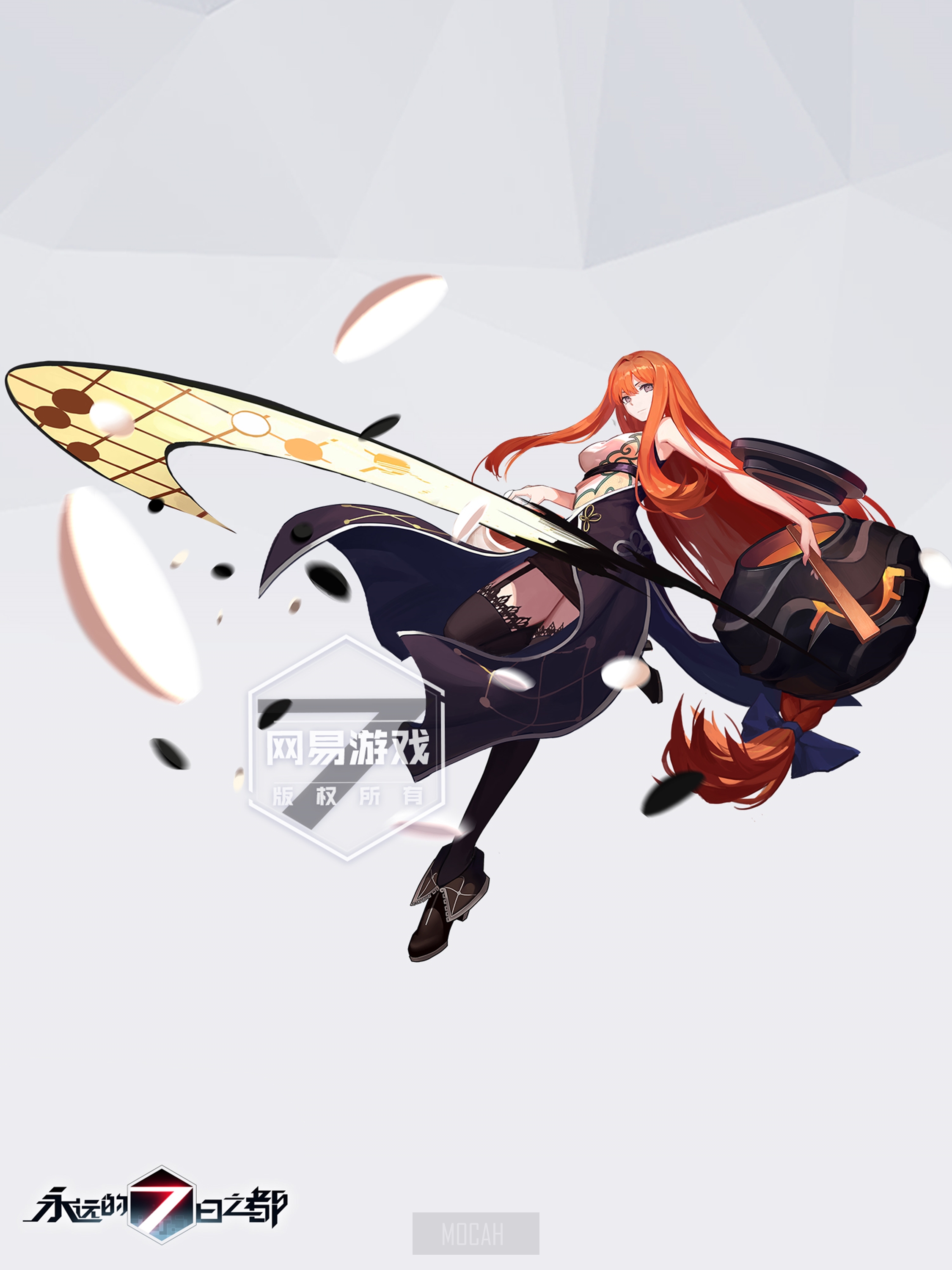 Anime girl with orange hair from Forever 7th Capital HD Phone Wallpaper