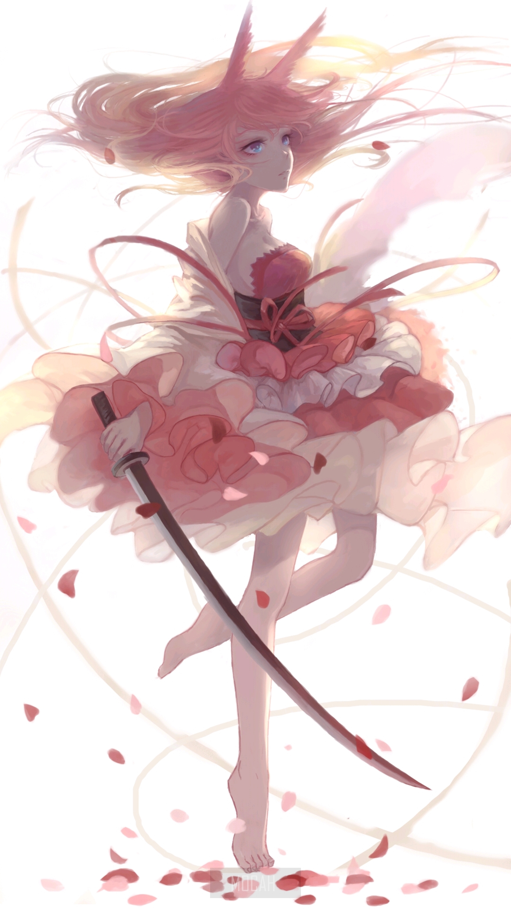 Yae Sakura from Honkai Impact 3rd with a sword HD Phone Wallpaper