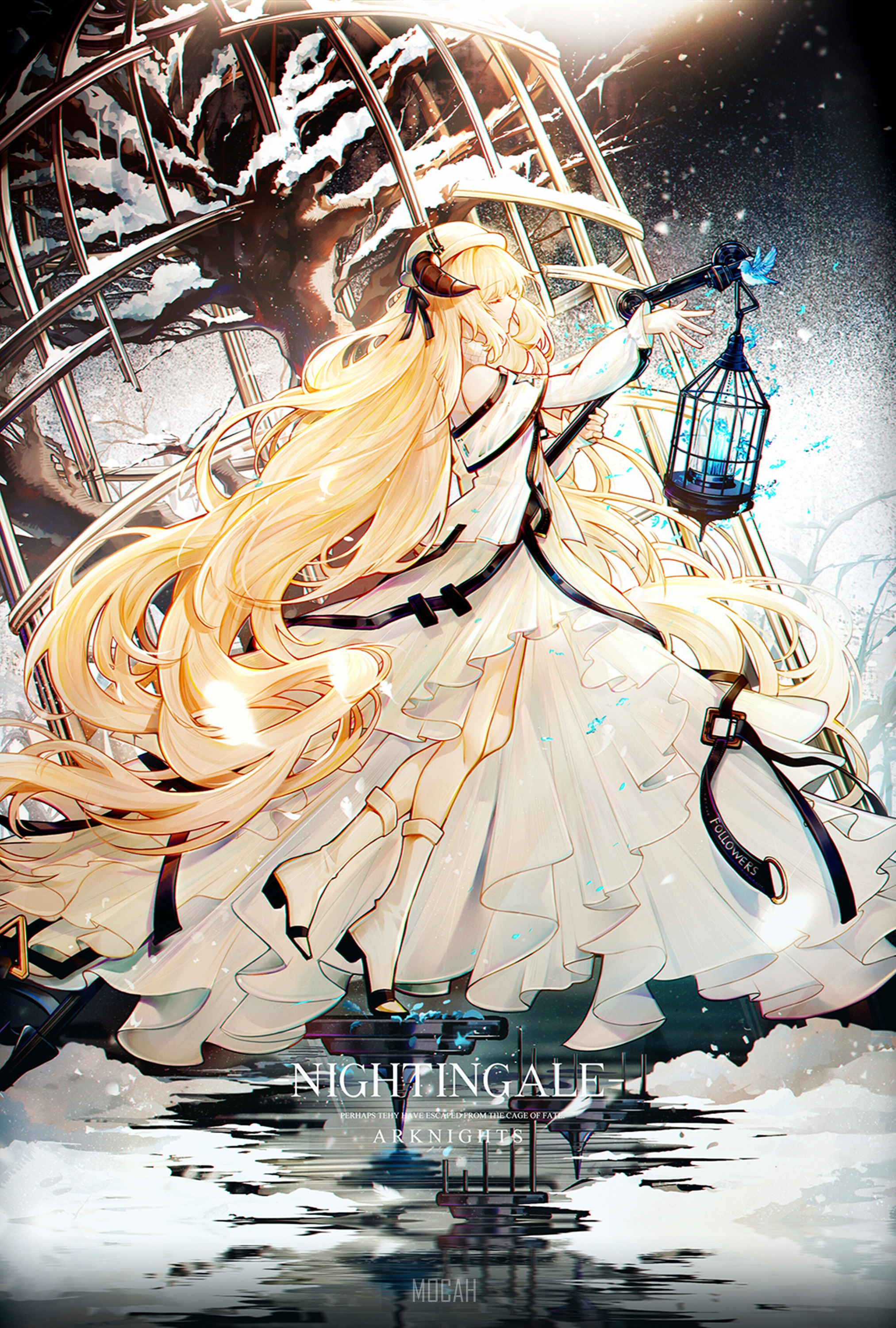 Nightingale Ale from Arknights HD Phone Wallpaper